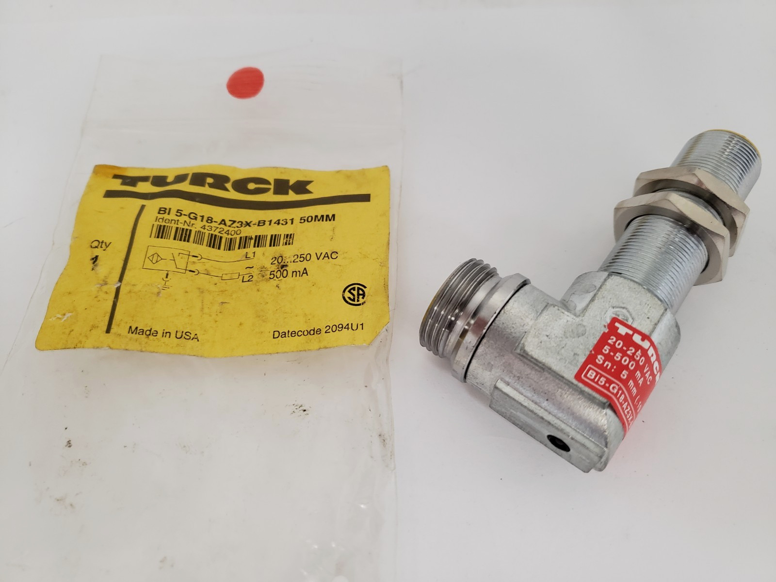 TURCK BI5-G18-AZ3X-B1431 PROXIMITY SENSOR NO 20-250V 500mA 50MM (4372400) NIB