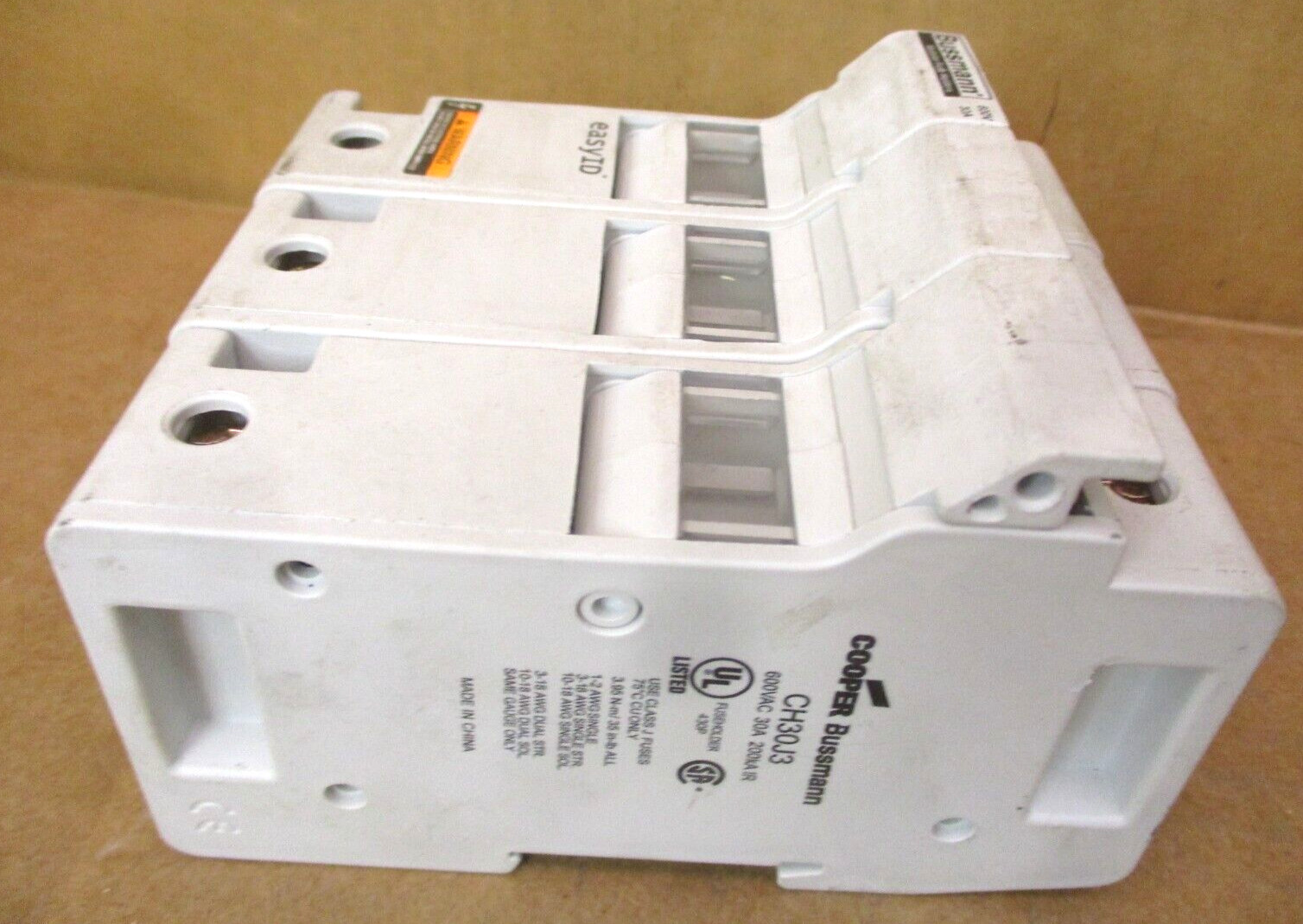 Cooper Bussmann CH30J3 Fuse Holder 30A 3 Pole 49789HM