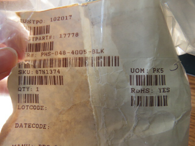 PRO-POWER PHS-048-4005-BLK Qty of 13 per Lot Adhesive Lined Heat Shrink Tubing;
