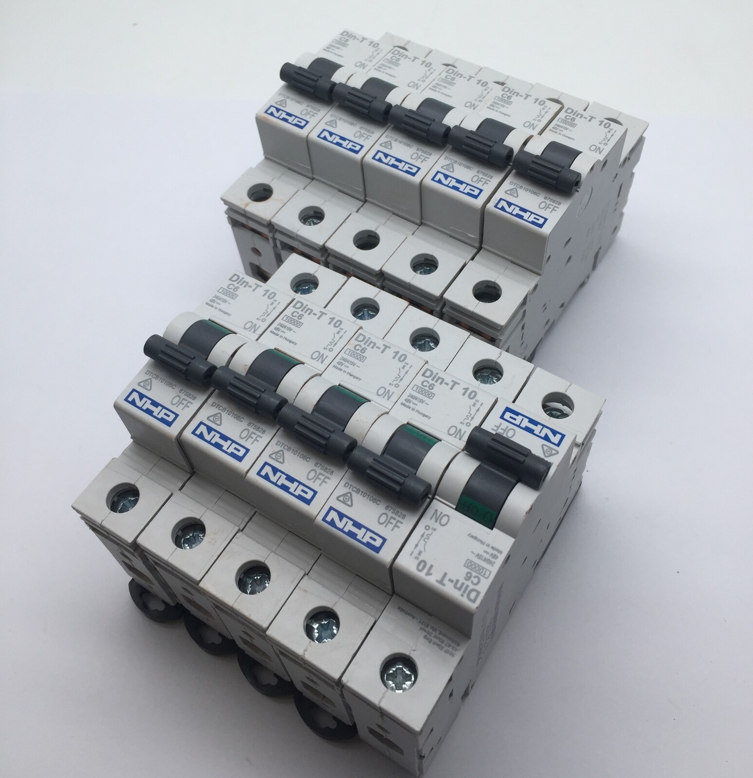 NHP Din-T10-C2 MCB DC 6kA 1 Pole 6A C Curve 240-415VAC 48VDC IP40  x10