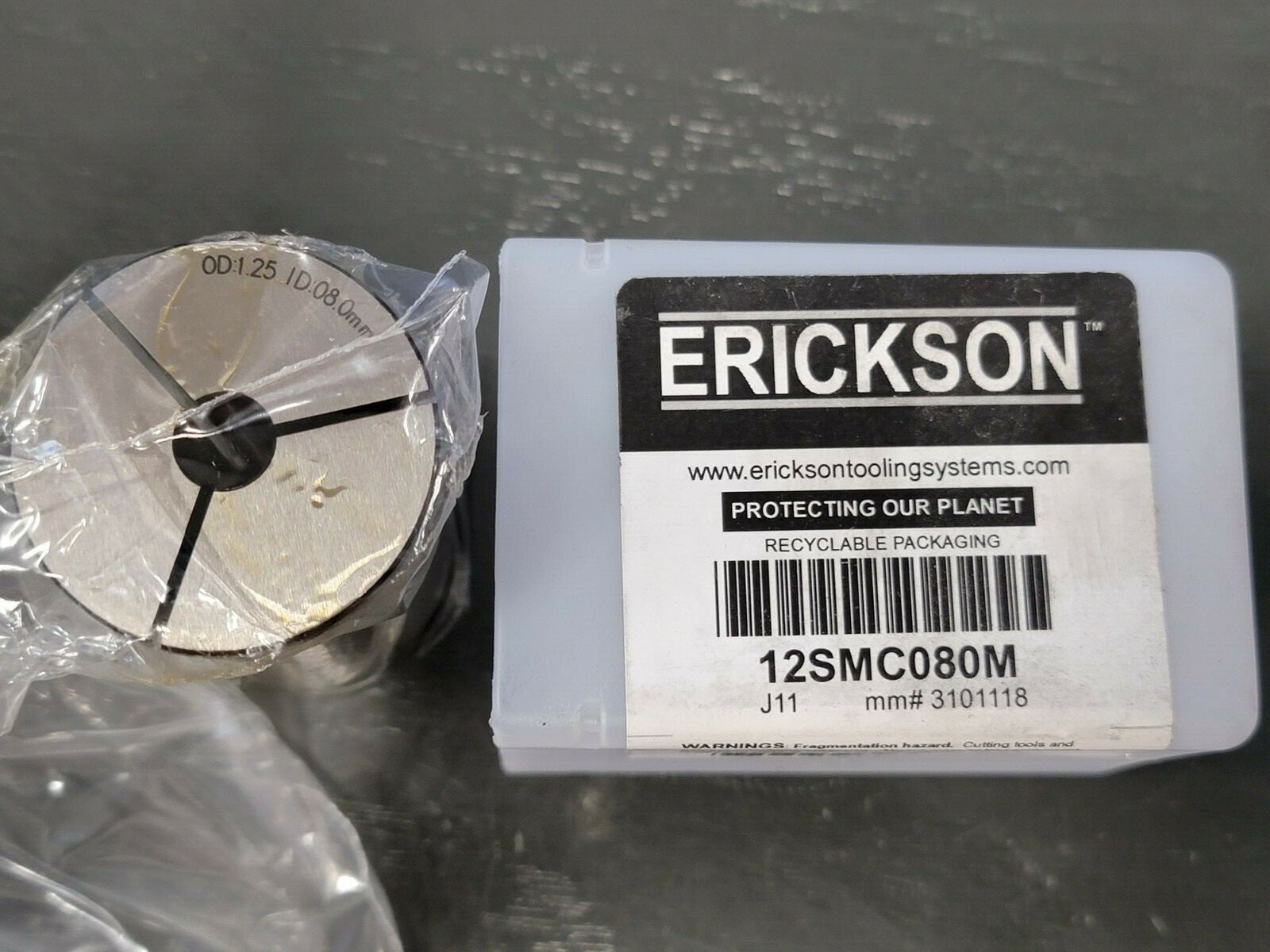 Erickson/Kennametal 8mm ID 12SMC080M 3101118 Sealed Hydraulic Chuck Sleeve K017
