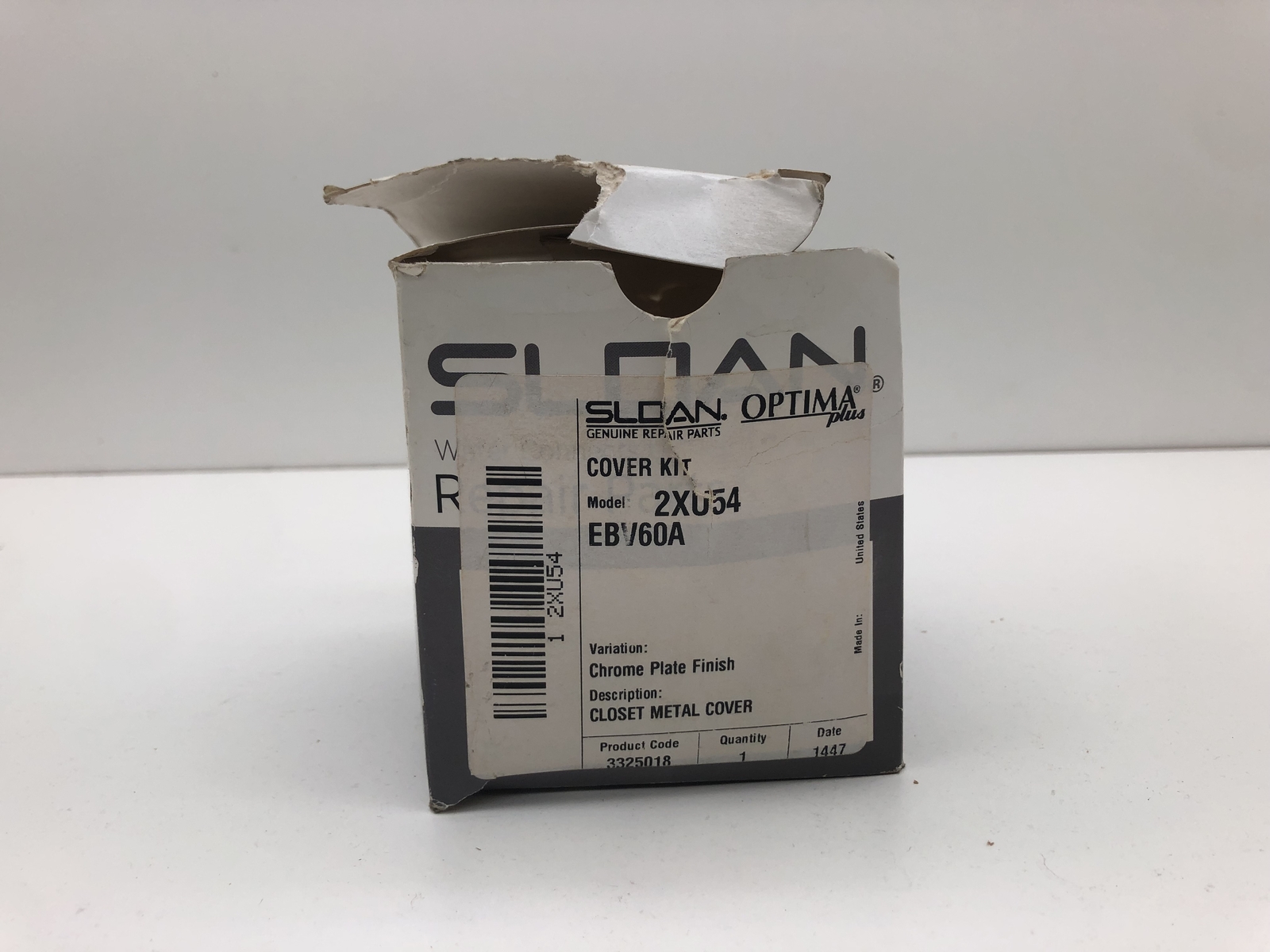 SLOAN OPTIMA EBV60A CHROME COVER KIT