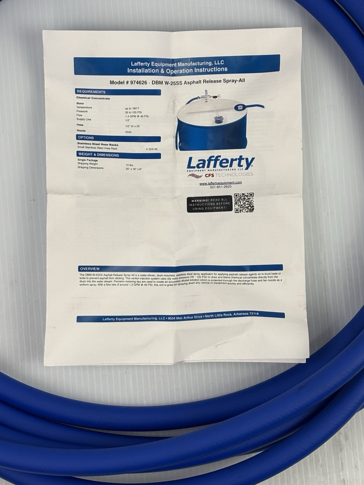 Lafferty DBM W-25SS Asphalt Release Spray-All Part Number: 974626