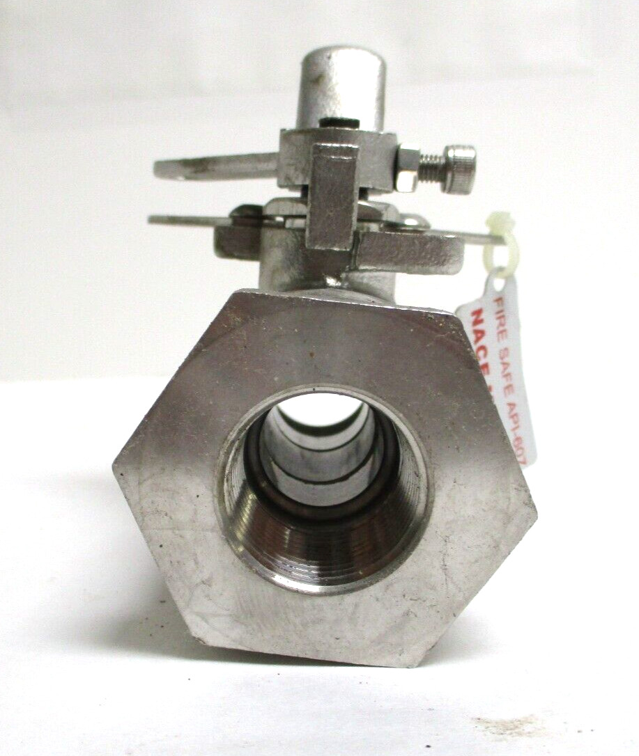 3/4″ FNPT SST 6000 WOG BALL VALVE, LEVER OP. w/LOCKING DEVICE , SURPLUS