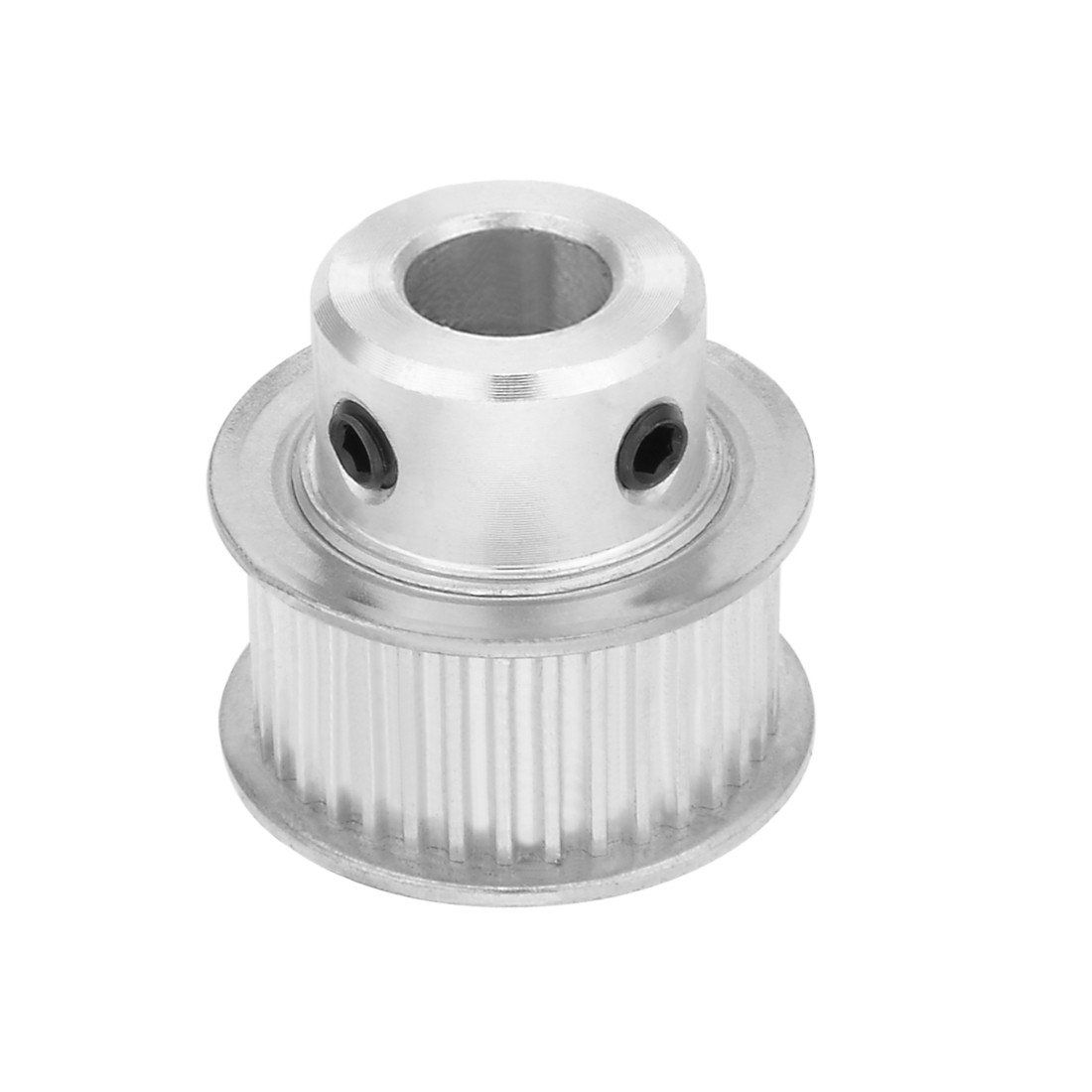 35 Teeth 8mm Bore 11mm Belt Timing Idler Pulley Synchronous Wheel Silver Tone