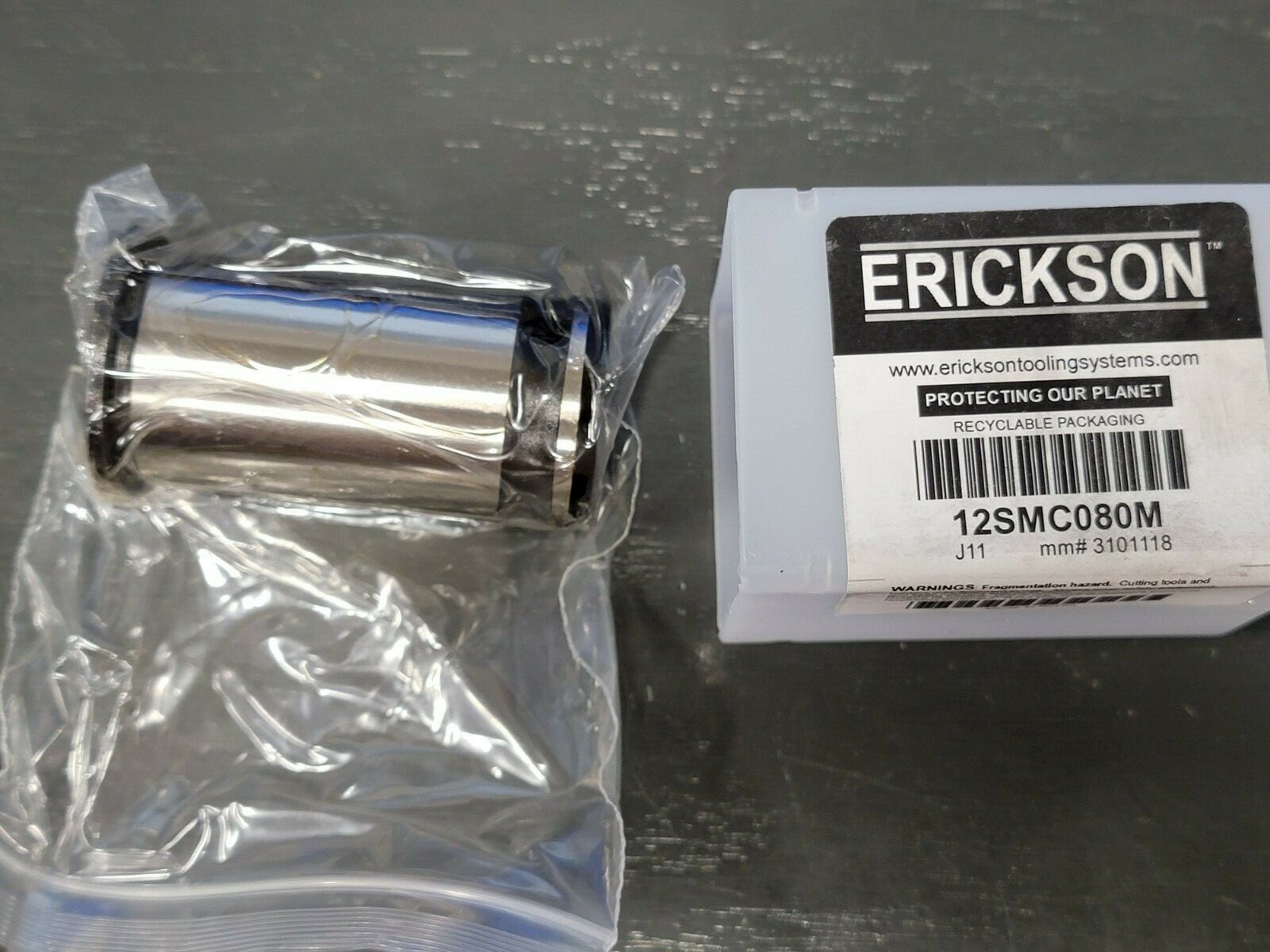 Erickson/Kennametal 8mm ID 12SMC080M 3101118 Sealed Hydraulic Chuck Sleeve K017