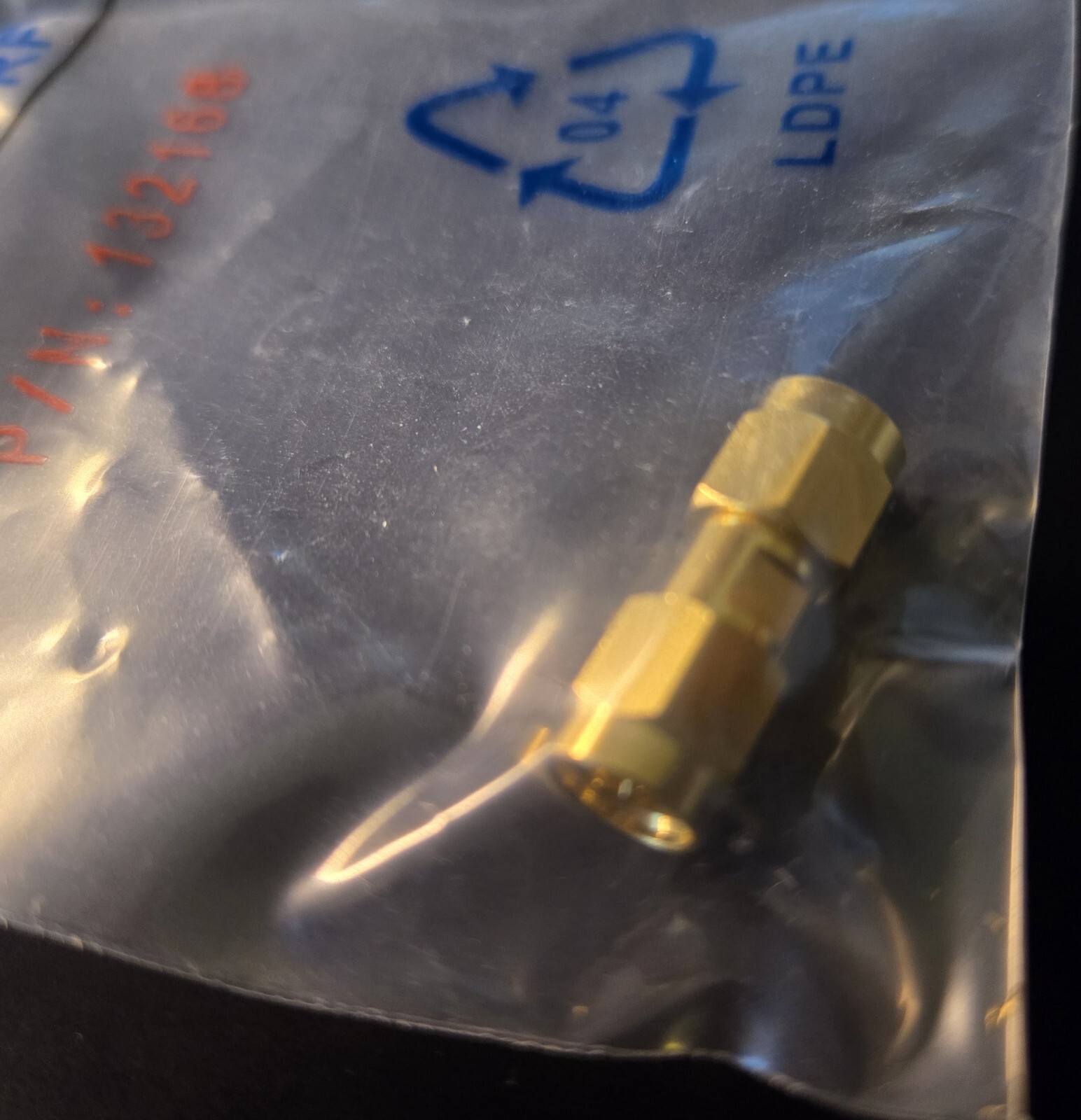 1pc Amphenol 132168 Adapter SMA Plug Male Pin To SMA Plug Male Pin 50 Ohms