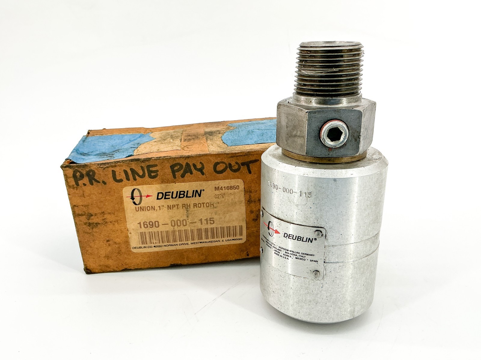 Deublin 1690-000-115 Union RH Rotor 1″ NPT