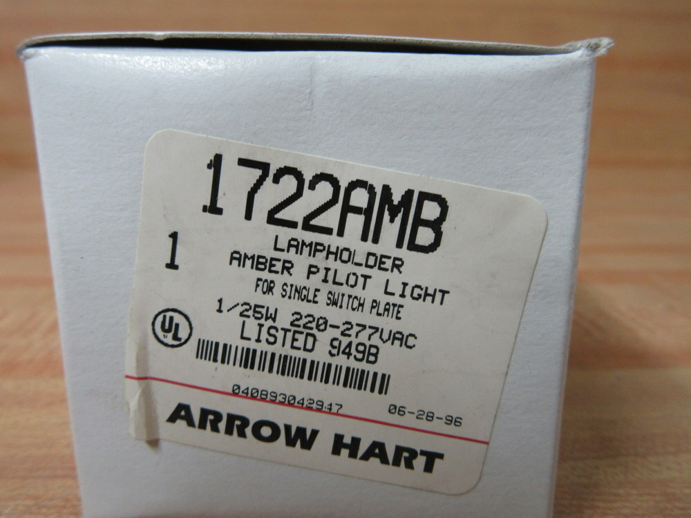 Cooper Wiring Devices 1722AMB Arrow Hart Pilot Light (Pack of 6)