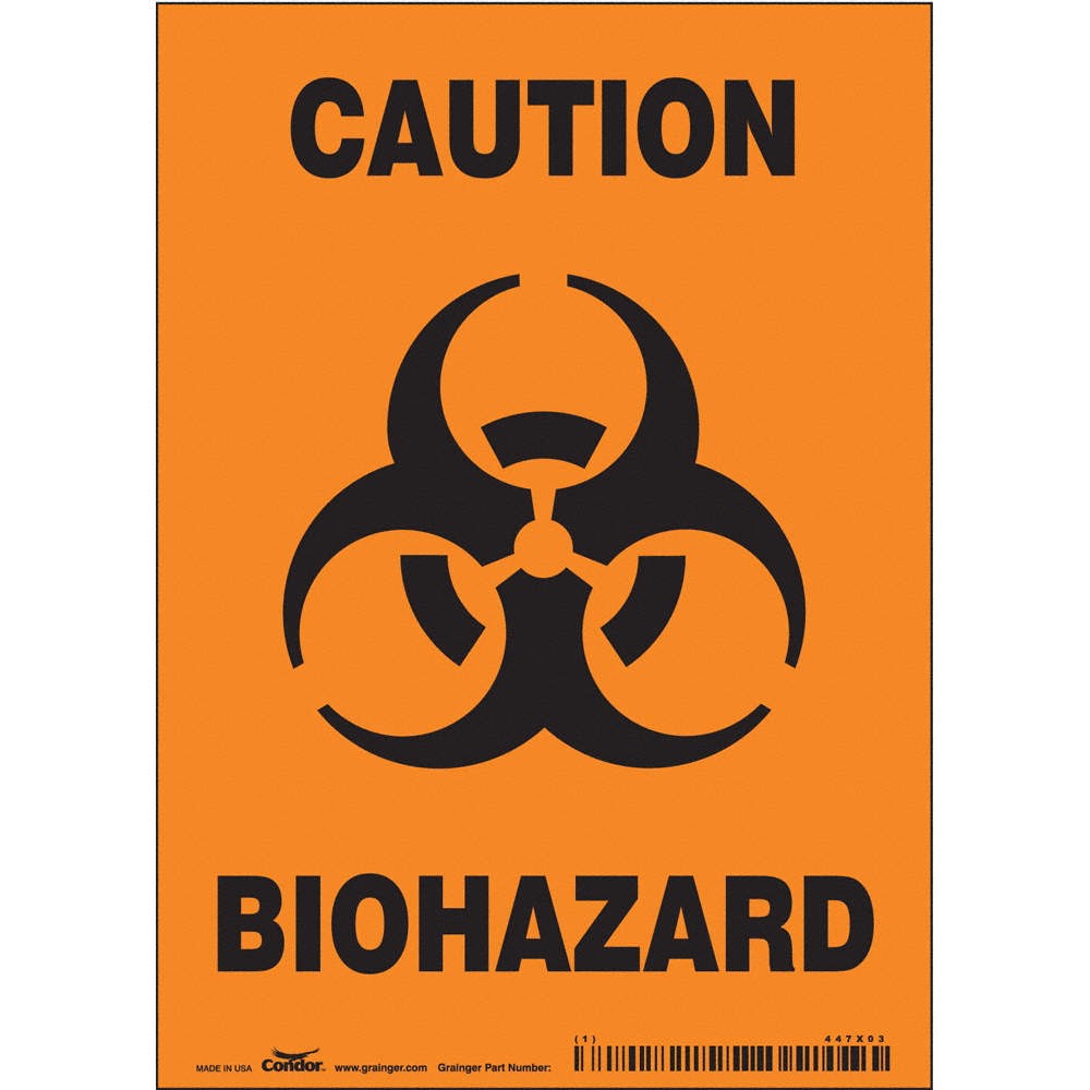 CONDOR 447X03 Safety Sign,7 inx5 in,Vinyl 447X03