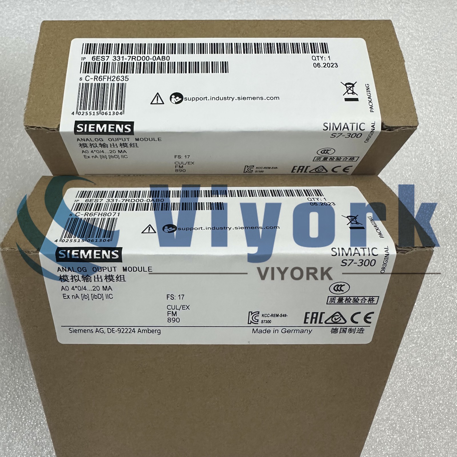 Siemens 6ES7331-7RD00-0AB0 INPUT MODULE SIMATIC S7 ANALOG INPUTS NEW