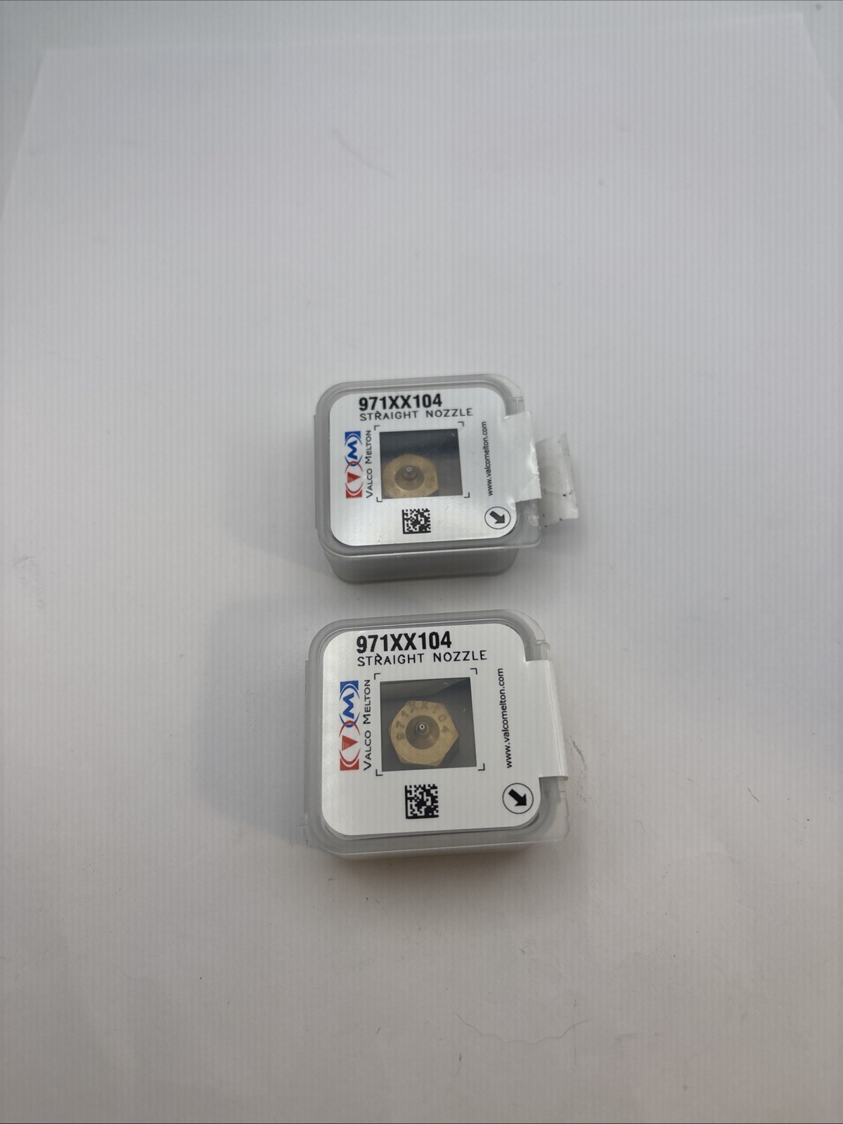 LOT OF 2 Valco Melton 971XX104 Hot Melt Nozzle Straight 0.35mm Orifice 1.25mm