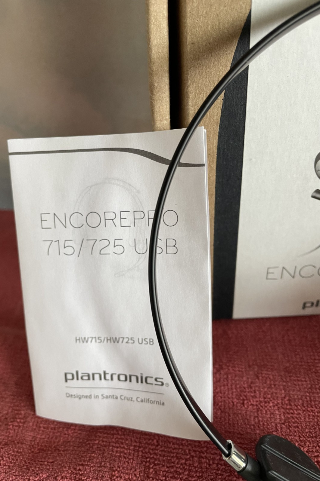 POLY PLANTRONICS ENCOREPRO 715 USB-A MONOAURAL HEADSET HW715 w/ Case – In Box –