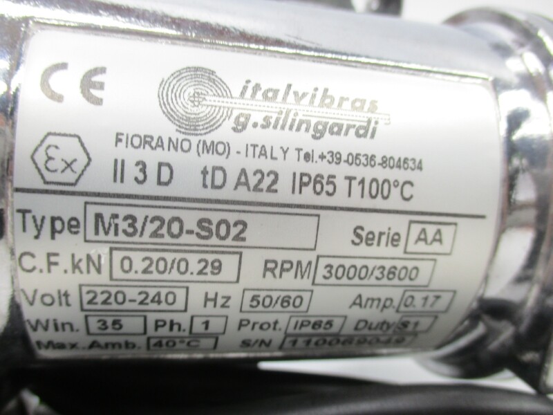 ITALVIBRAS M3/20-S02 SER. AA 220-240V 0.17A NSMP