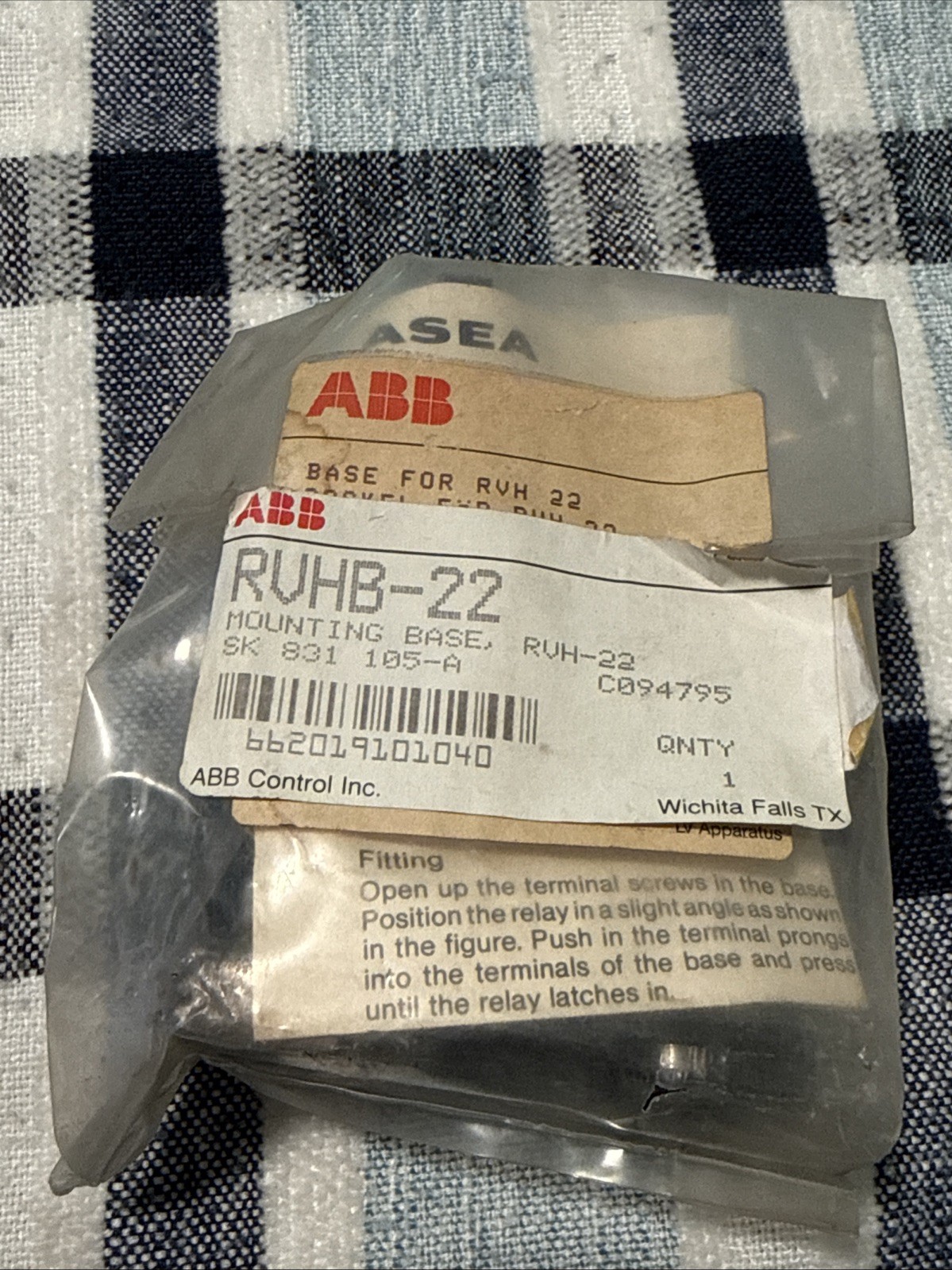 ASEA SK 831 105-A Mounting Base SK831105A RVHB-22