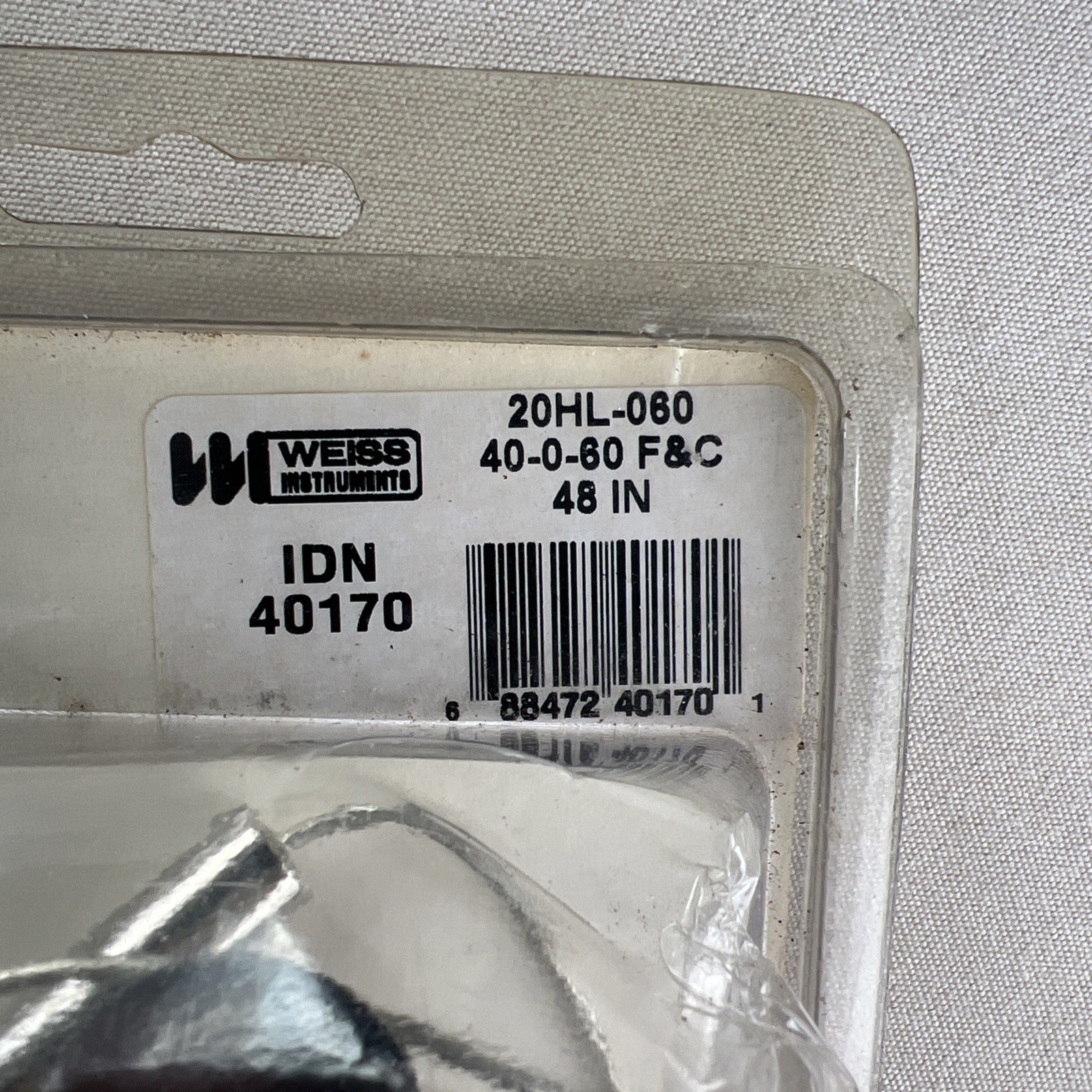 Weiss Instruments Remote Reading Dial Thermometer 2″, 20HL-060. -40/0/60 F&C New