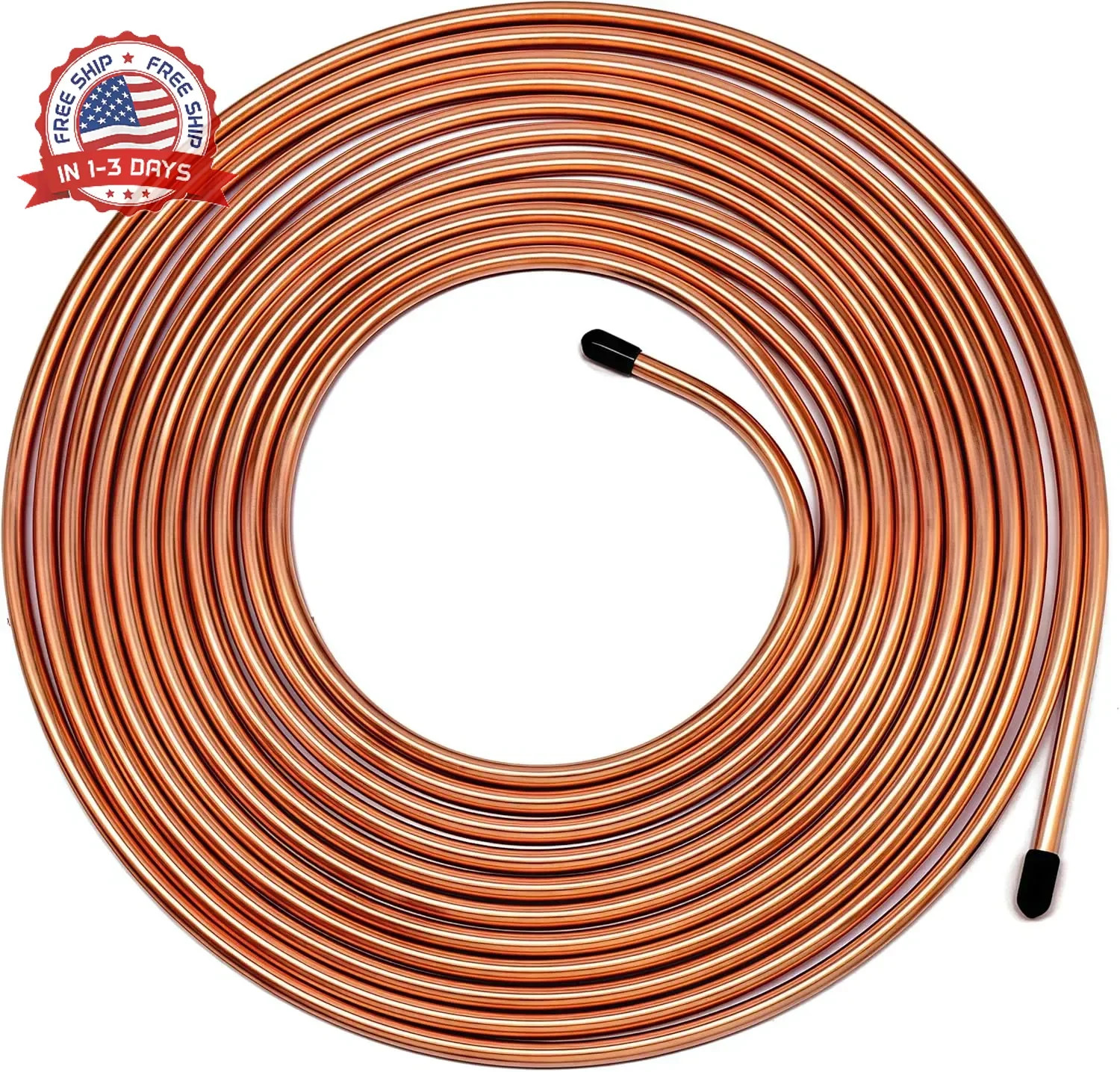 MuHize Brake Line Tubing Kit 1/4 inch 25 Feet Copper Coated Steel – Flexible Fue