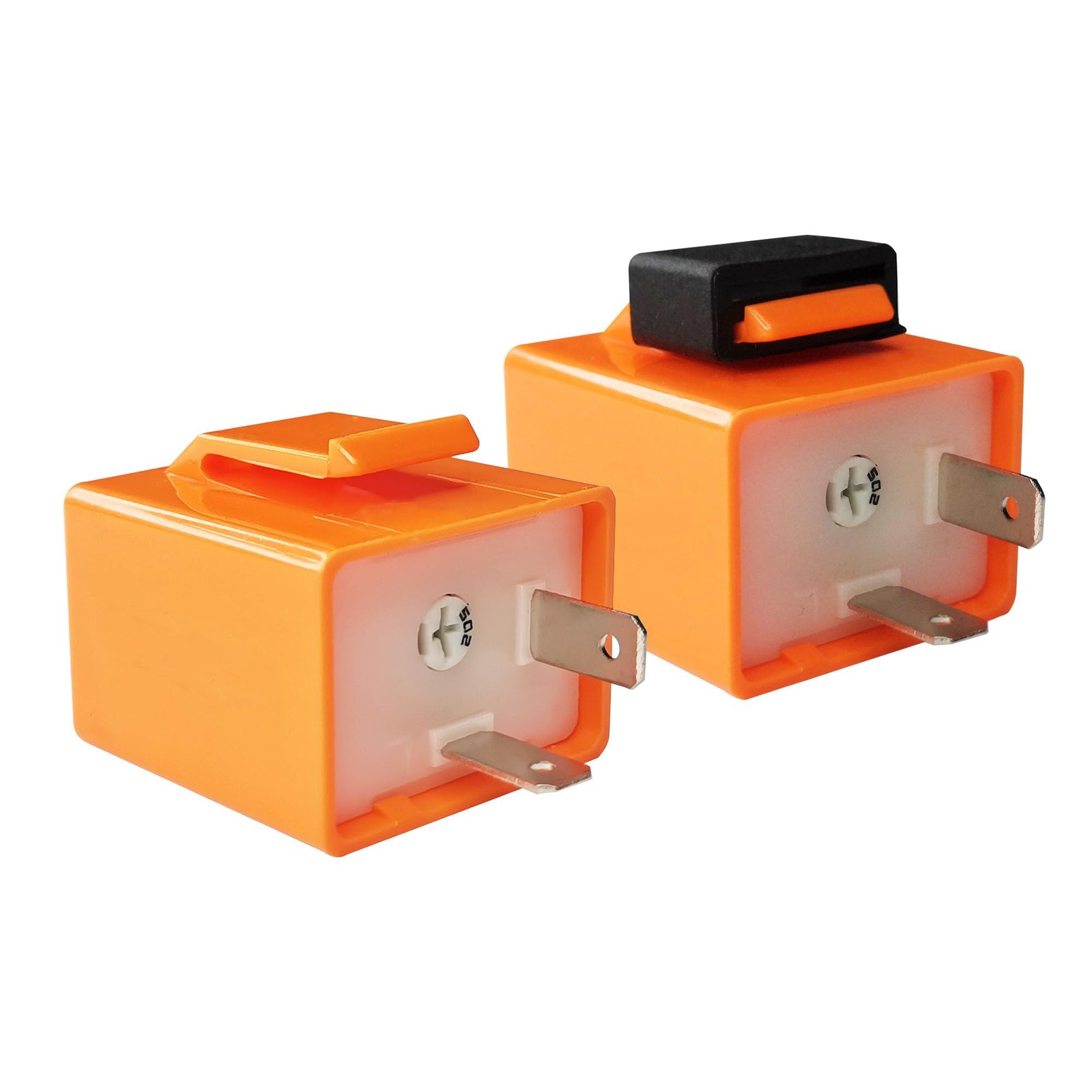 2Pcs 2Pin 12V Speed Adjustable LED Electronic Flasher Relay Fix Motorcycle Tu…