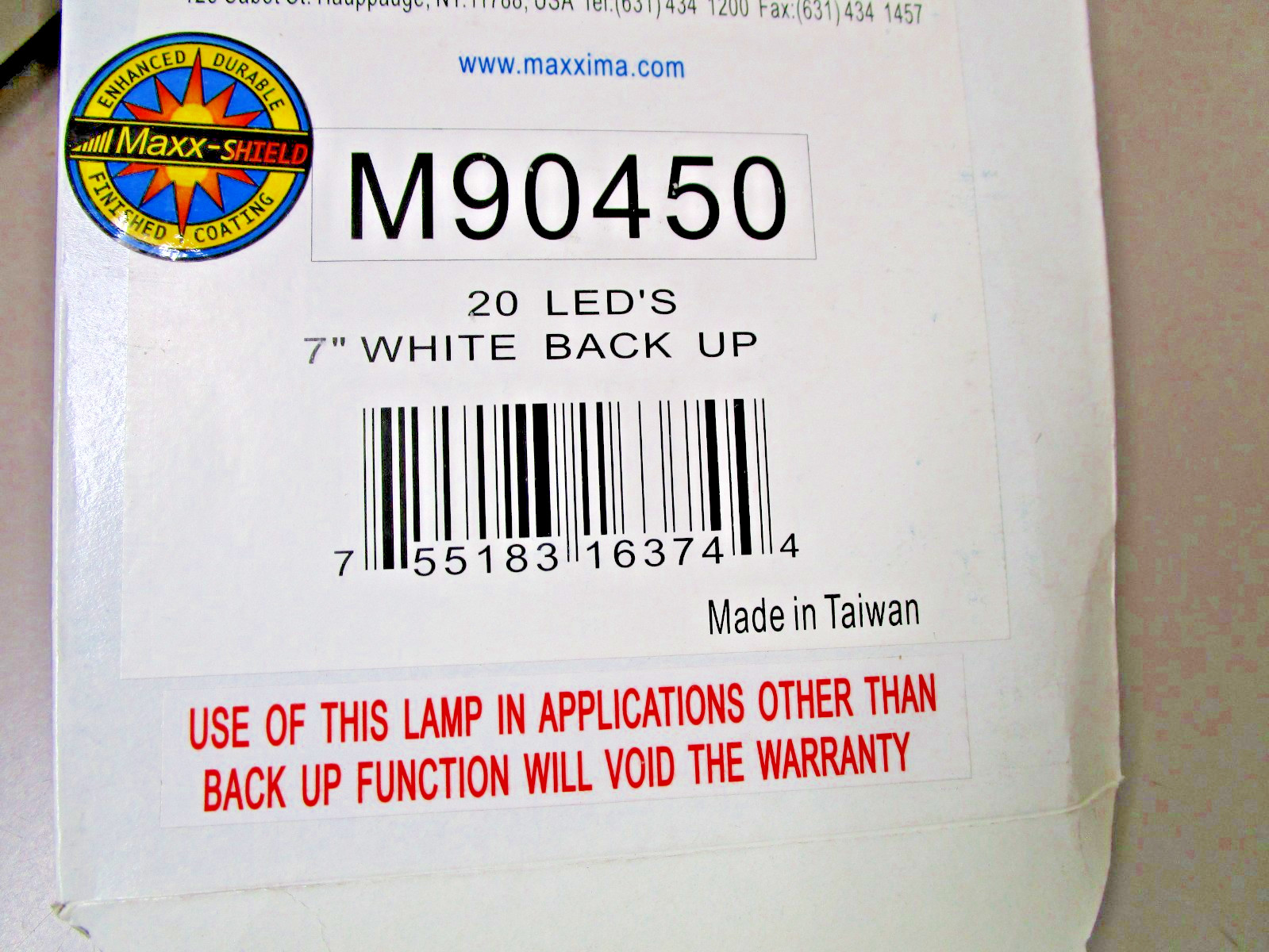 Maxxima M90450 LED 7″ White Back Up Light 7.7 – 14 VDC