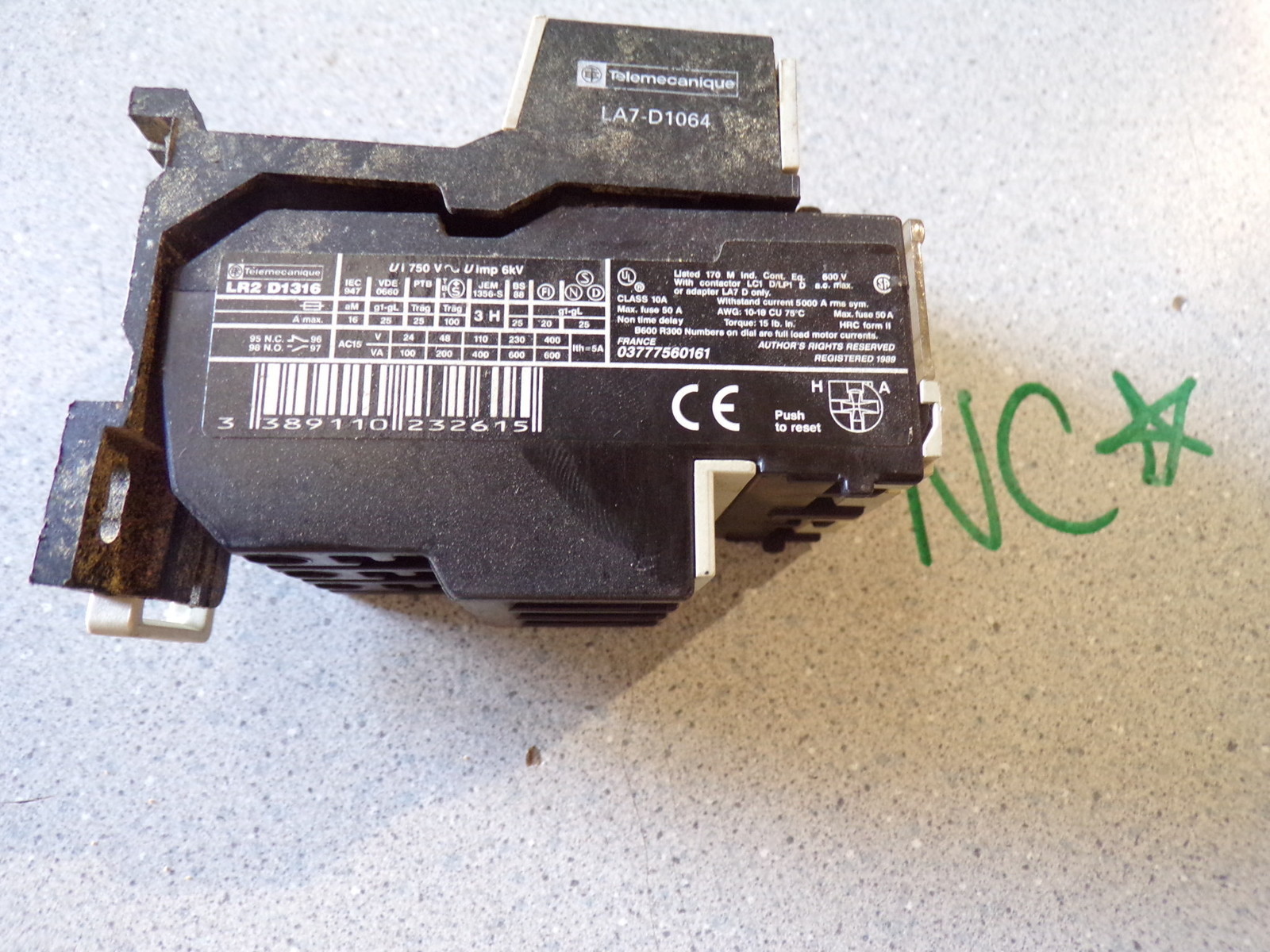 Telemecanique LR2 D1316 Overload Relay *FREE SHIPPING*