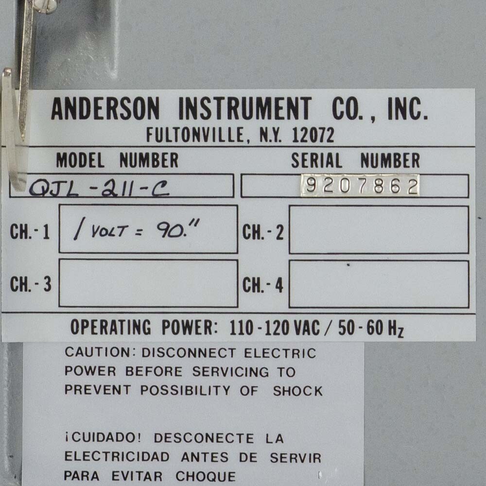 ANDERSON INSTRUMENT 56000-A23 E PC Quad-J Transformer Circuit Board & Display