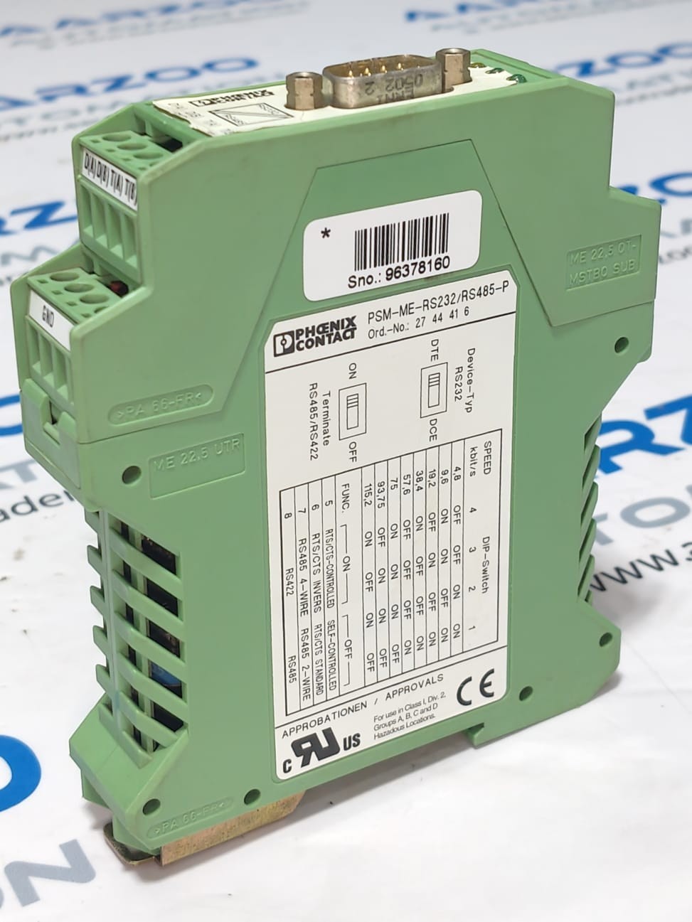 PHOENIX CONTACT PSM-ME-RS232/RS485-P RS-232 to RS-485 InterfaceConverter 2744416