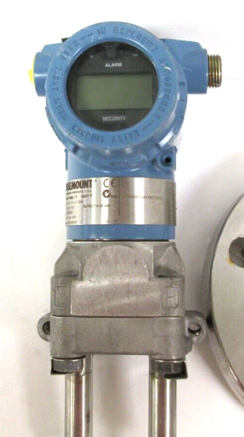 ROSEMOUNT SMART TRANSMITTER, HART, 3051CD2A22A1AS2B4M5K5, 3″ 150 FLANGE, SURPLUS