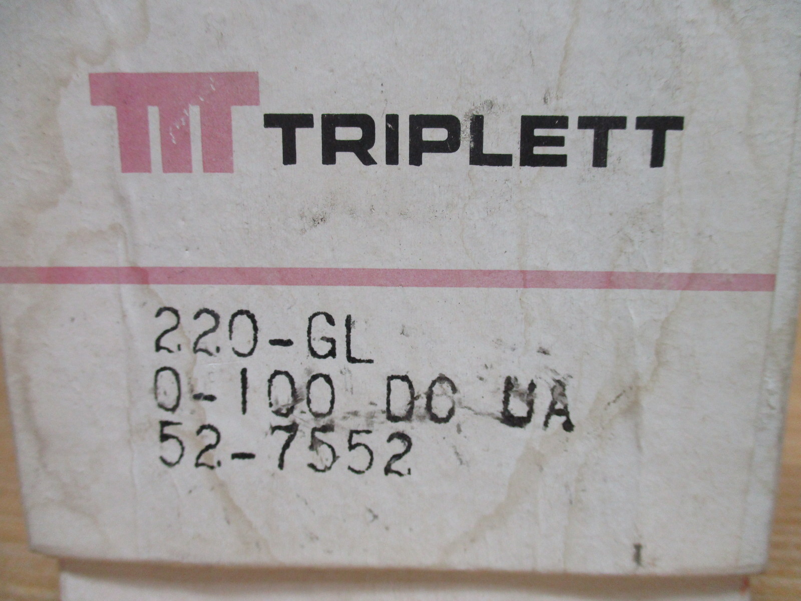 Triplett 220-GL 0-100DCUA D.C. Microammeter 52-7552
