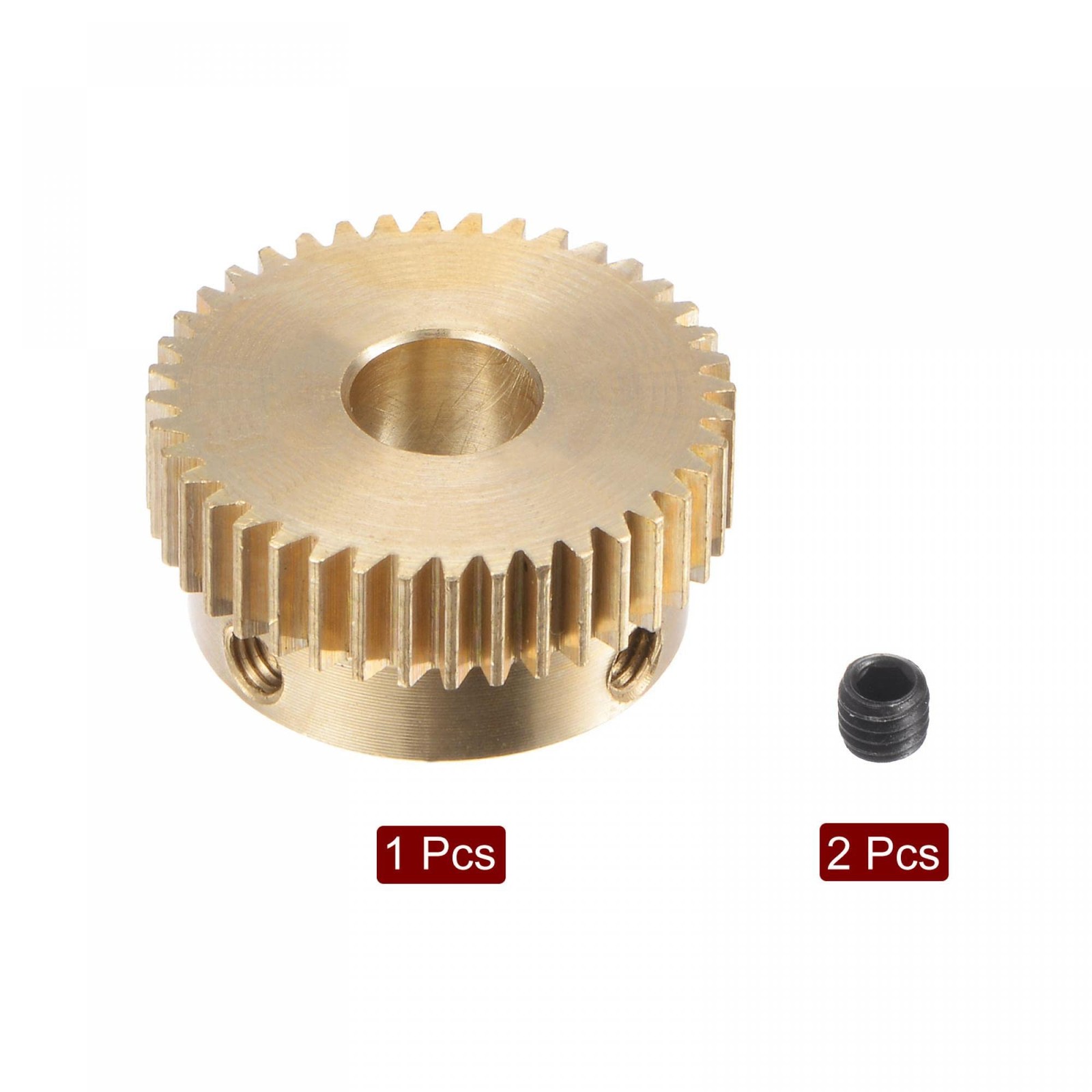 uxcell Pinion Gear Set Brass Motor Rack Straight Spur Gear with Step 0.5 Mod …