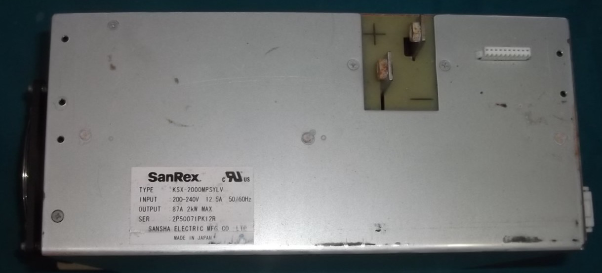SAN-REX SANREX KSX-2000MPSYLV 200-240V 12.5A 87A 2kw POWER SUPPLY SANSHA
