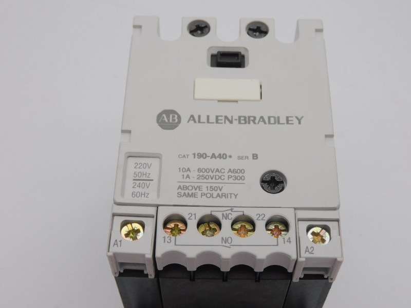 ALLEN BRADLEY 190-A40A SER. B 220/240V 40A (WH/YL) NSMP