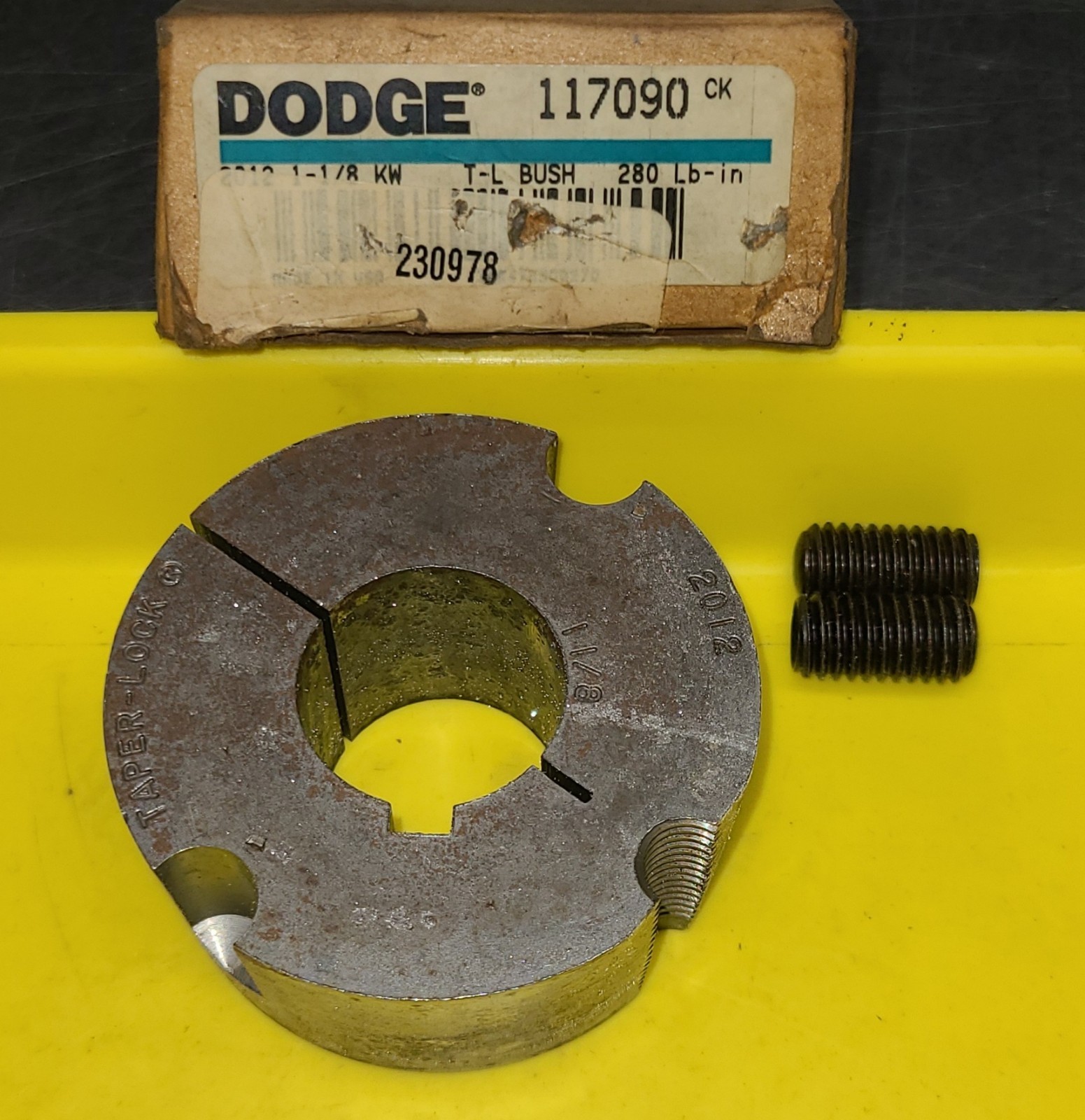 Dodge 117090 2012 X 1 1/8-KW Taper Lock Bushing, 1.125″ Bore, 1/4 x 1/8″ Keyway