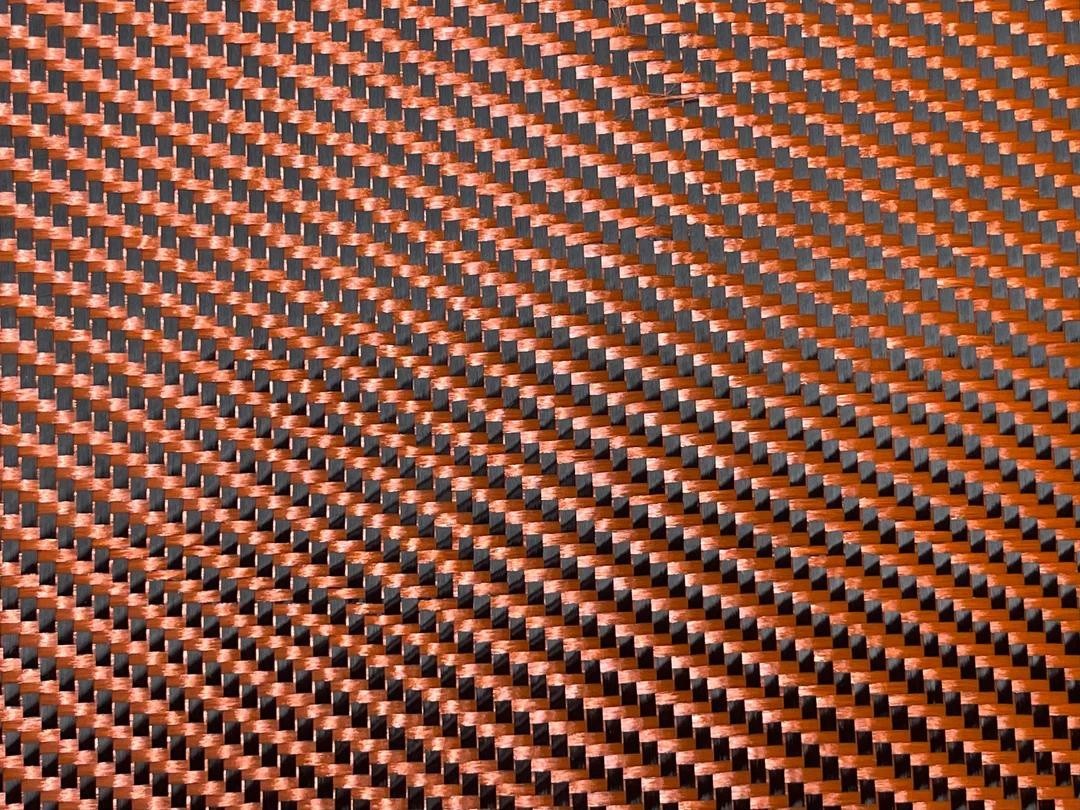 12″ Orange Carbon Fiber Color Hybrid Cloth Tape (3k, 5.7oz, 12″ x 36″)