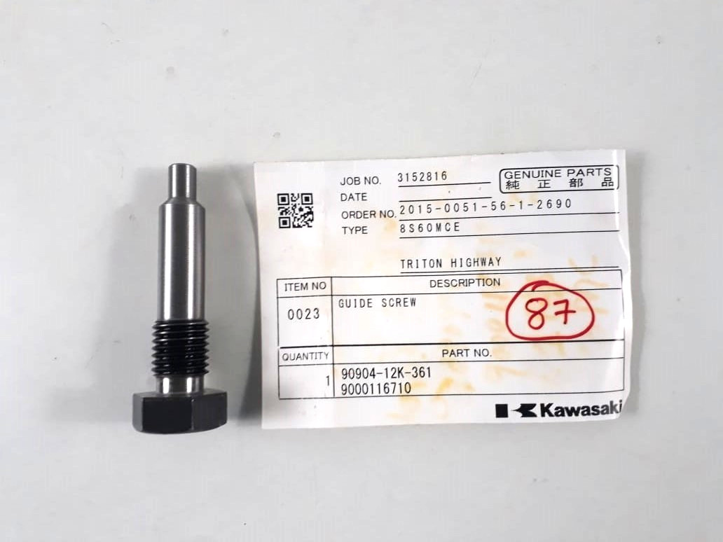 Guide Screw Part No 90904-12K-361 9000116710 For Kawasaki 8S60MCE Genuine Parts