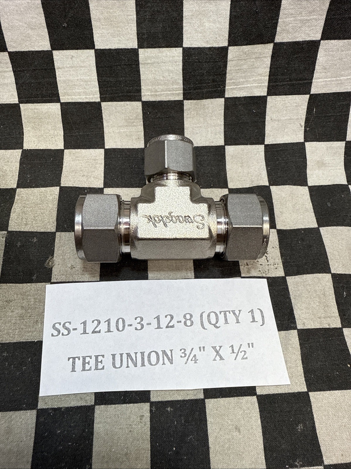 Swagelok SS-1210-3-12-6 & SS-1210-3-12-8, TEE Union REDUCER , LOT OF 3 #118F7