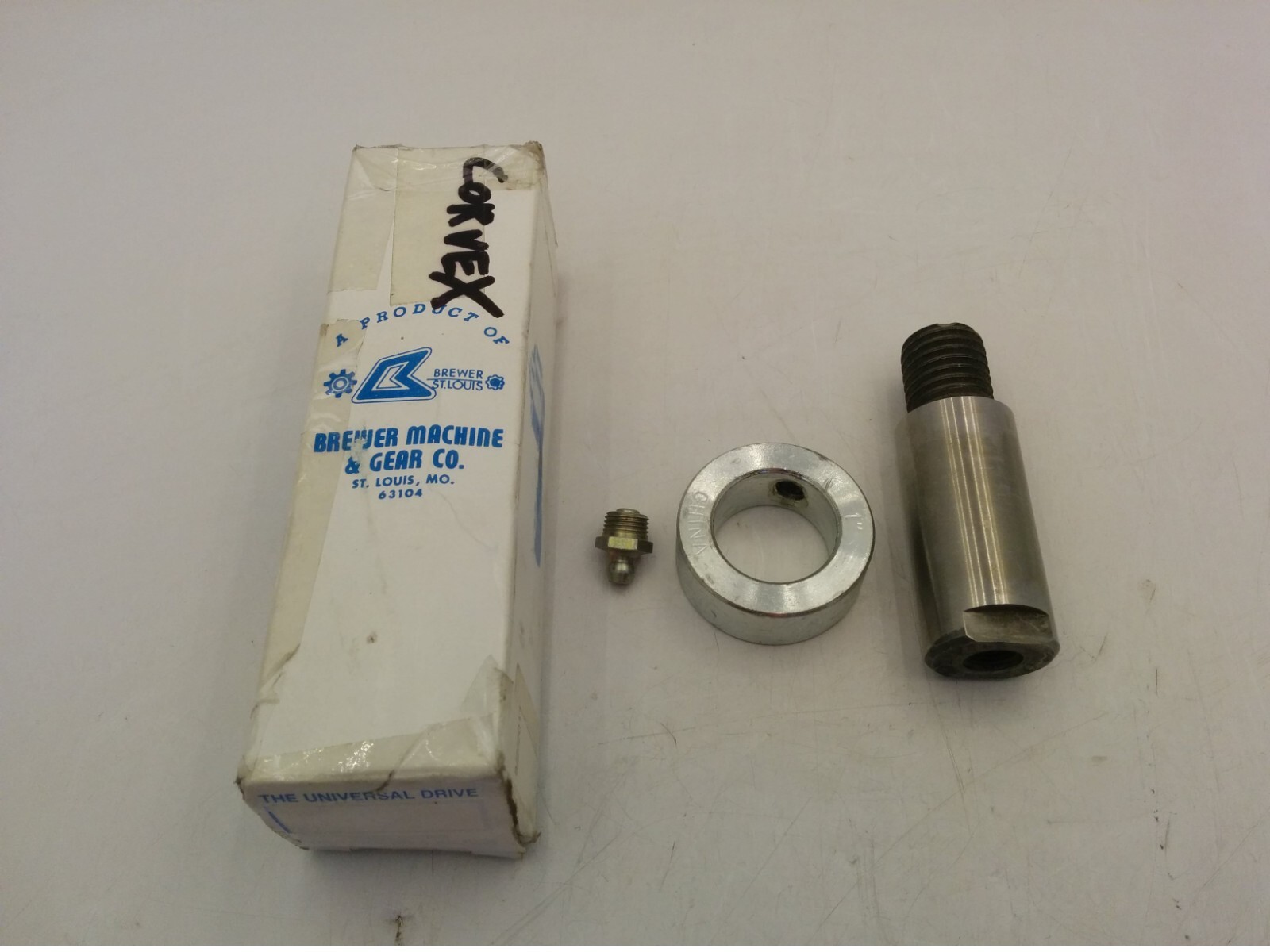 BREWER MACHINE & GEAR No. 2 IDLER SHAFT, 1″ DIA 2-1/8 USABLE LENGTH, NIB