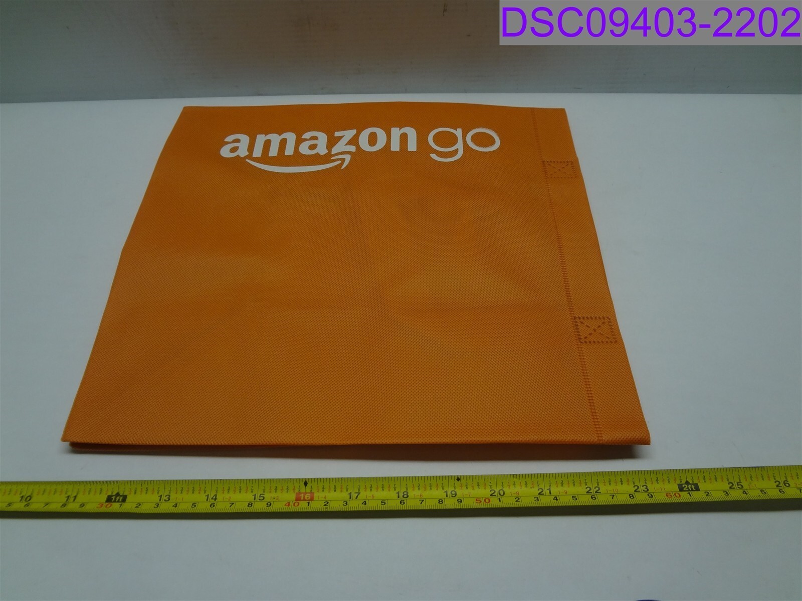 Qty = 100: Amazon Go Good Food Fast Orange Tote Bags 13″ x 12″ x 8″