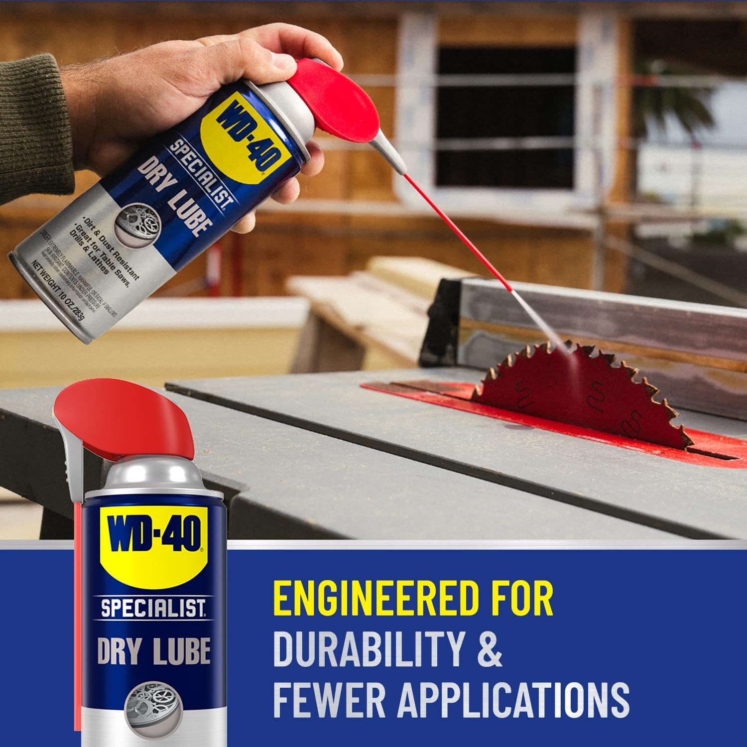 Dry Lube Spray for Table Saws, Drills & Lathes 10 Oz Twin Pack