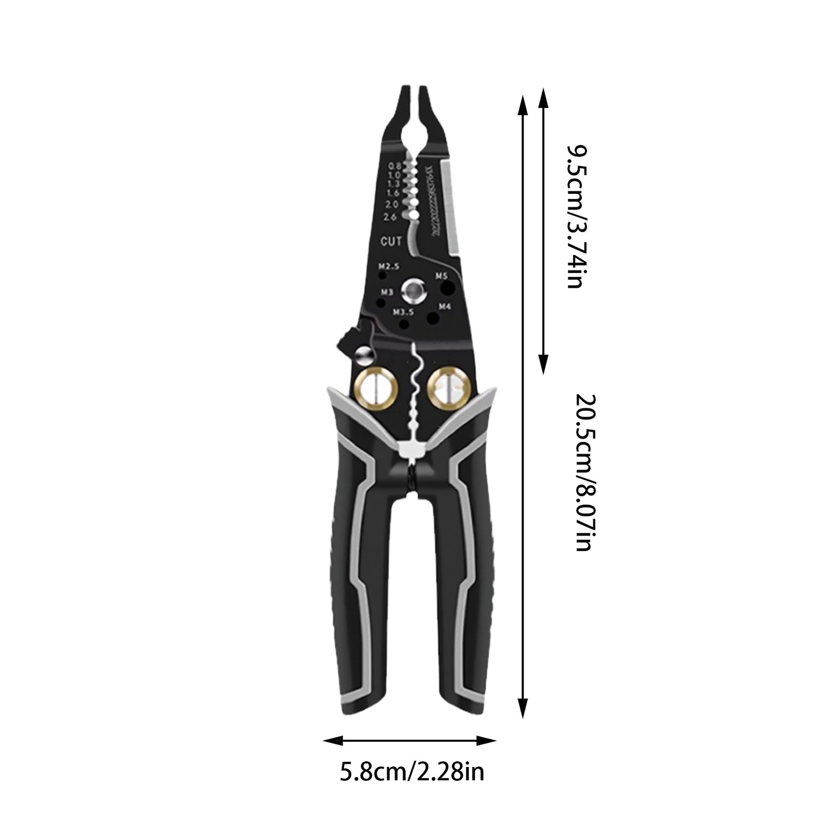 Portable Multipurpose Electrical Wire Stripping Tool Crimper Pliers Cutter
