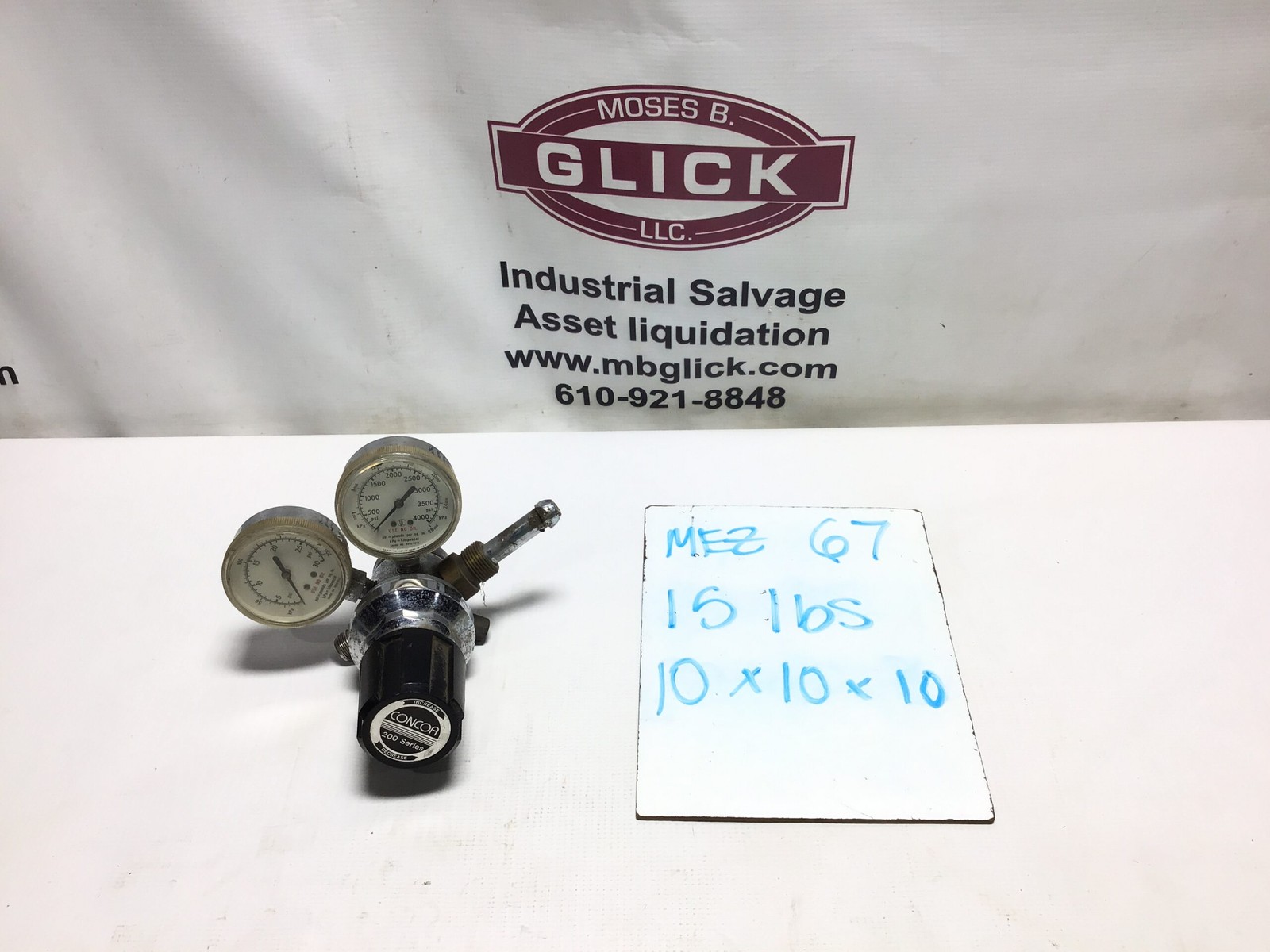 CONCOA 212 1351 Dual-Gauge Pressure Gas Regulator 30PSI 200kPa & 4000PSI 2800…