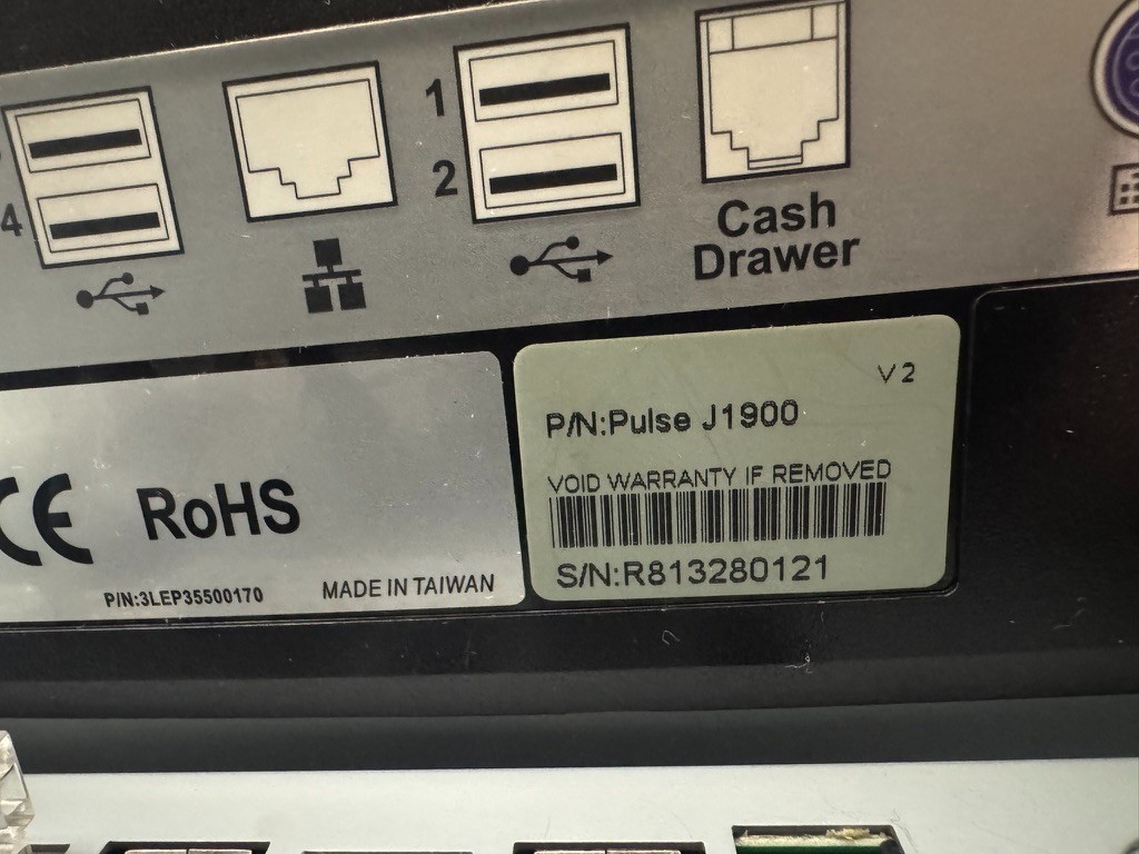 Touch Dynamic J1900 POS w/ Base, Card Reader & 500GB HDD – No Power Supply