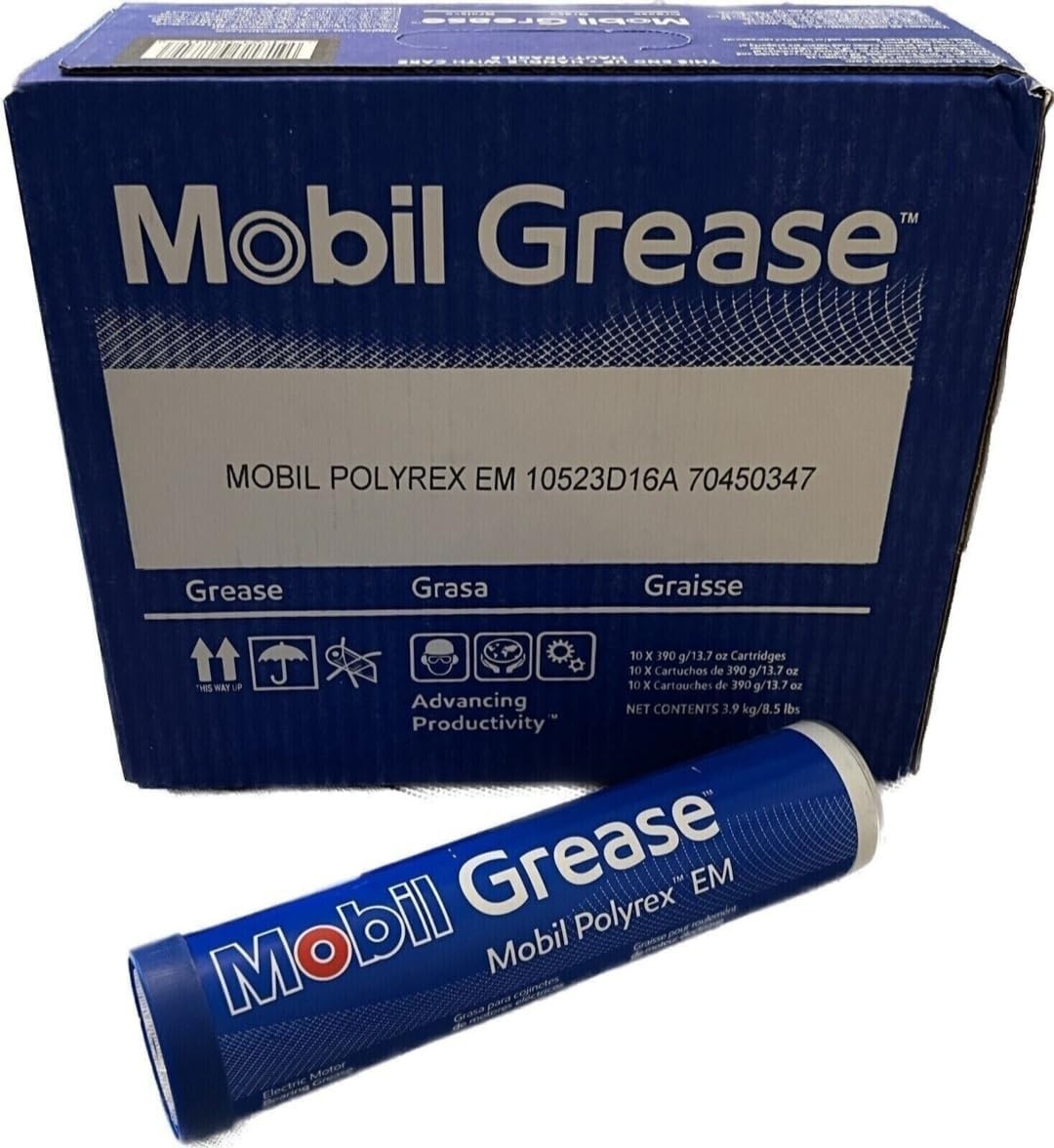 2 Pack 13.7 oz Mobil Polyrex EM, Motor Grease 2 Tubes HighPerformance Lubr…