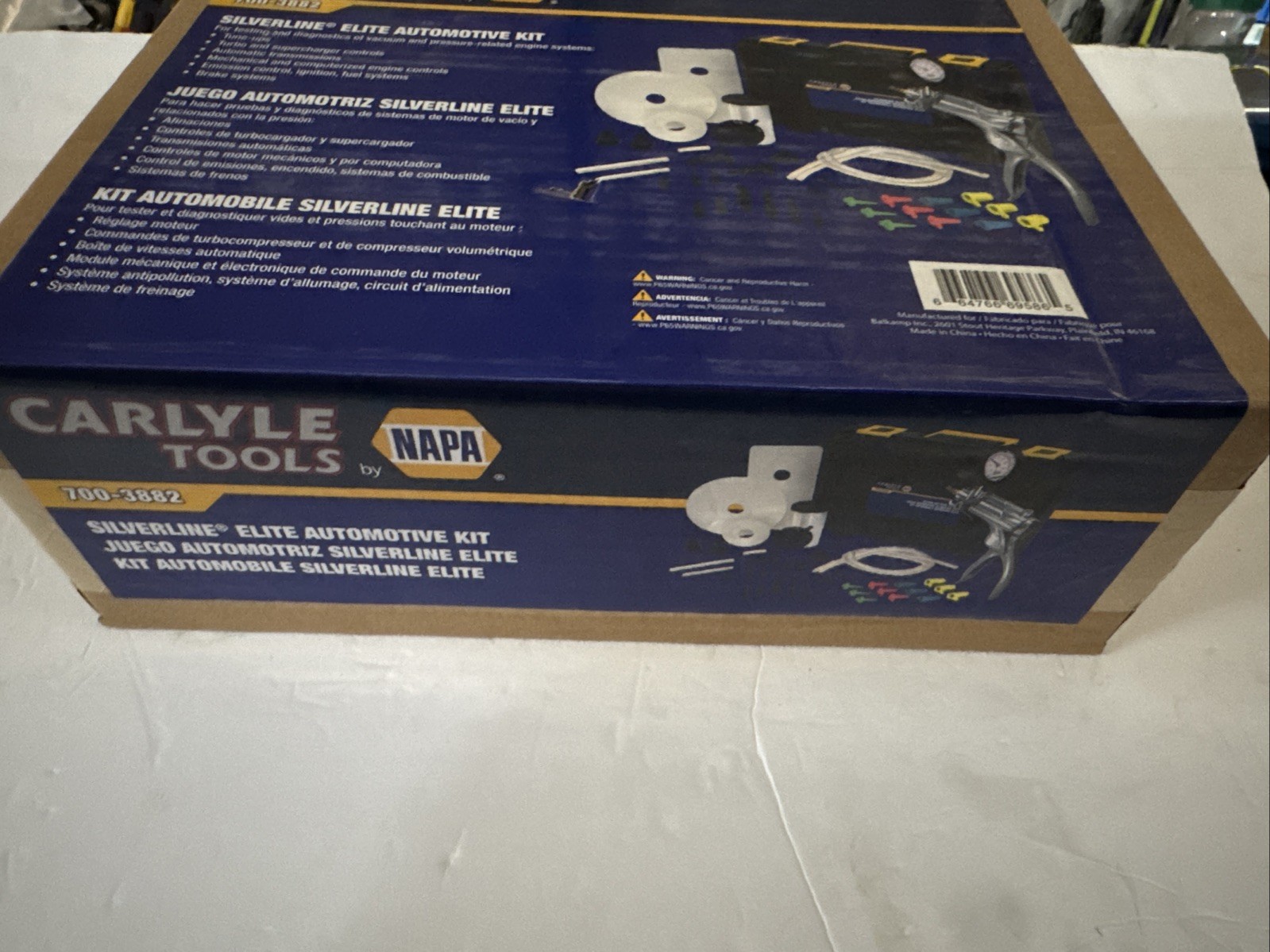 Napa Silverline Elite Automotive Kit 700-3882 Diagnose Vacuum & Pressure Relate