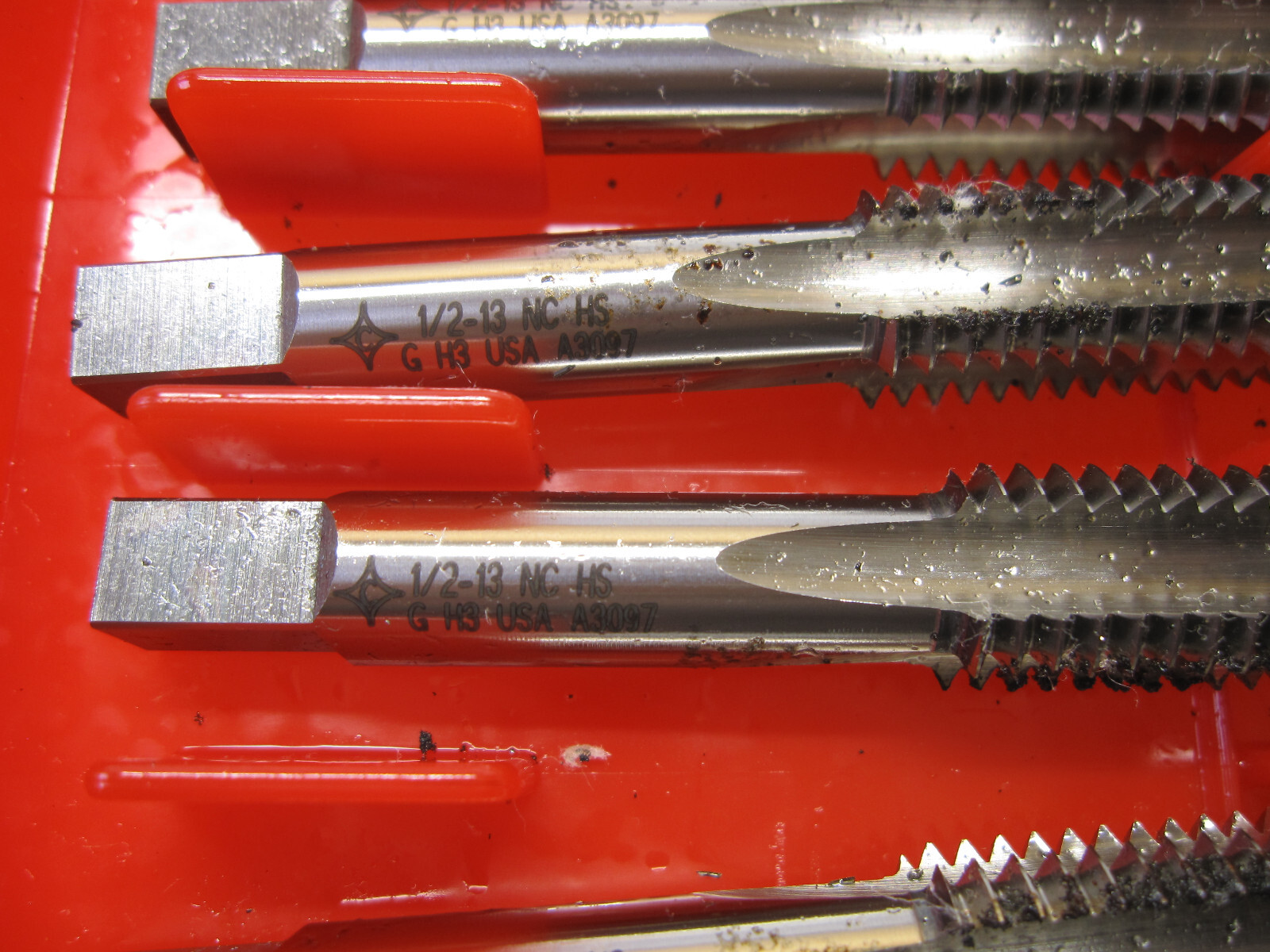 (5) CLEVELAND® – 1/2″-13 HSS 4 Flute Bright Finish H3 UNC, Taper Hand Tap