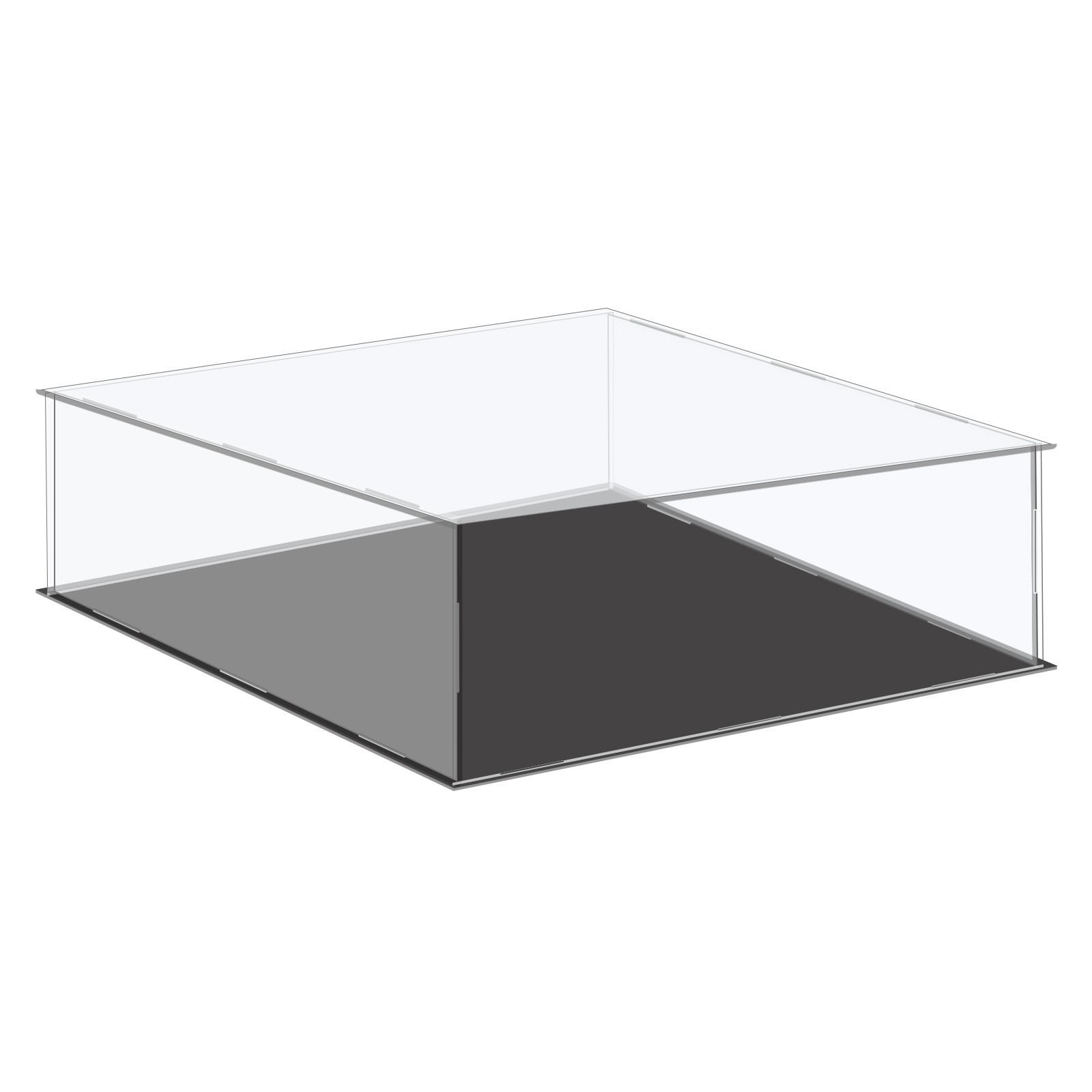 Acrylic Display Case Plastic Box Cube Storage Box Clear 41x41x10.5cm