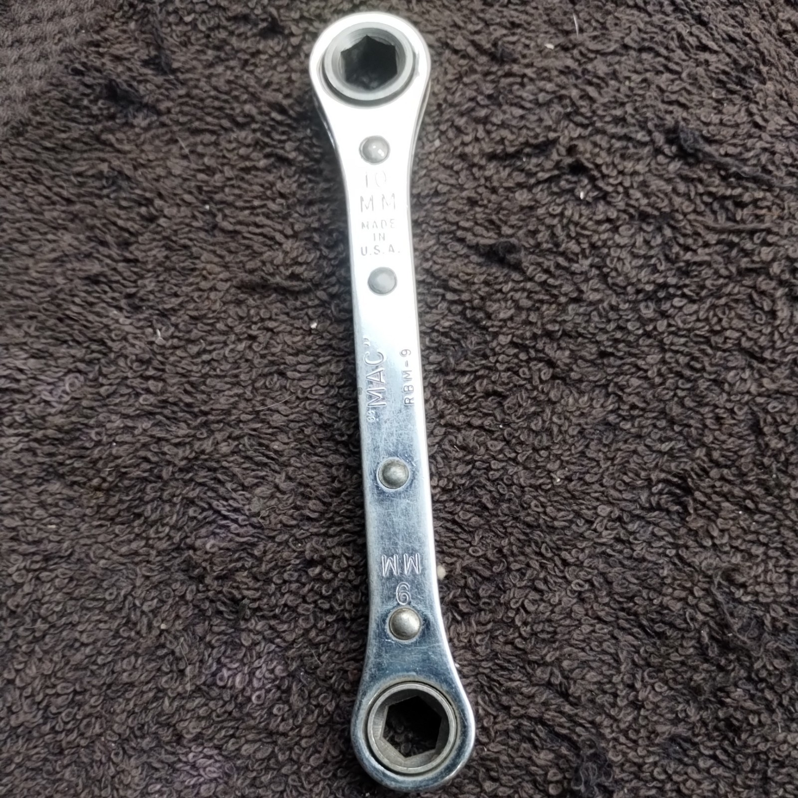 MAC RBM-0910 9MM X 10MM 6-Point Box Flat Ratcheting Wrench