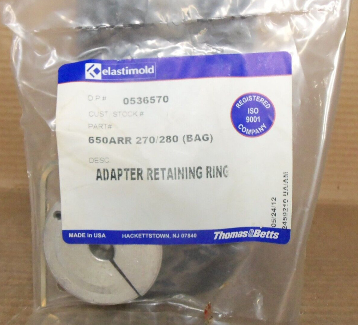 ELASTIMOLD K655SR-F-0270 LOT OF 2 STRAIGHT RECEPTACLE FIRE ALARM AK