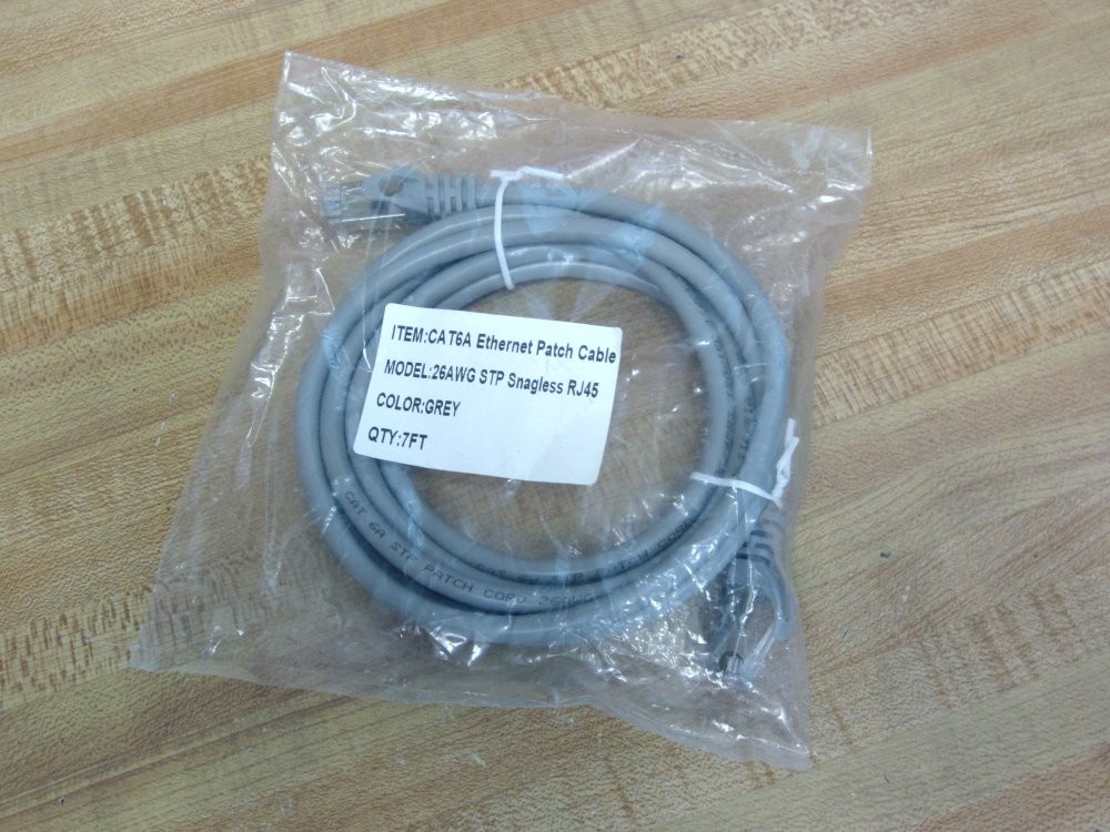 Part CAT6A Cable 7′ 26 AWG STP Snagless RJ45