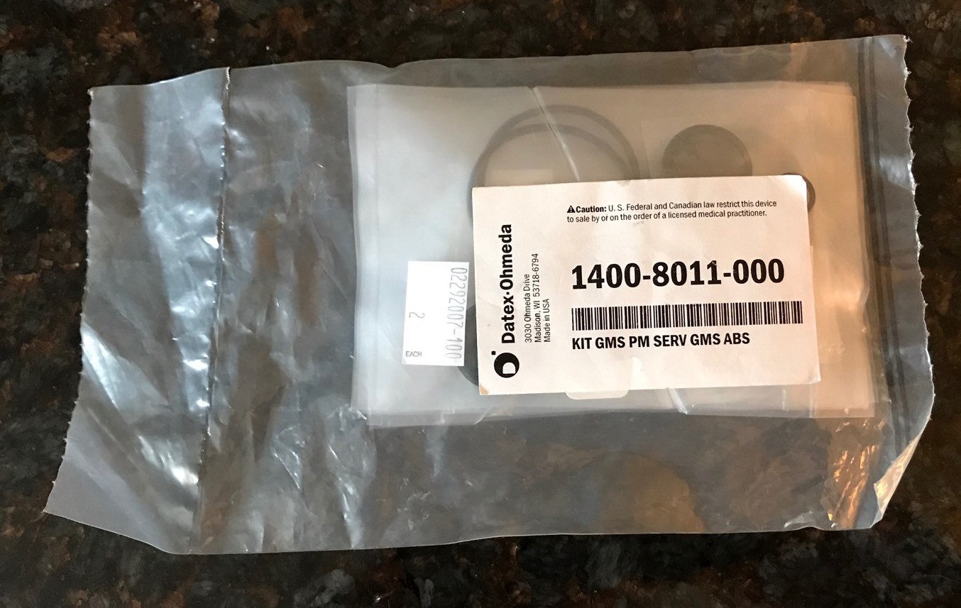 DATEX-OHMEDA GMS PM KIT 1400-8011-000 Breathing System EXCEL, MODULUS ANESTHESIA
