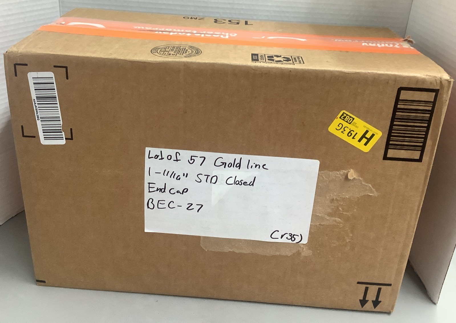 Lot of 57 Gold Line 1 11/16″ STD Closed End Cap BEC-27 (r35)